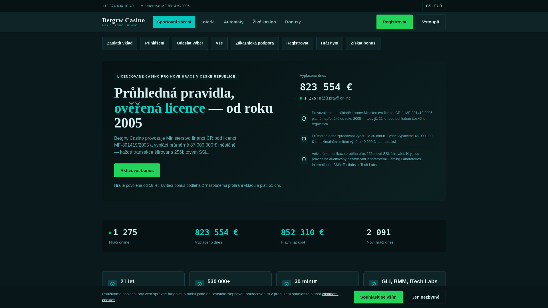 Screenshot of betgrw.cz