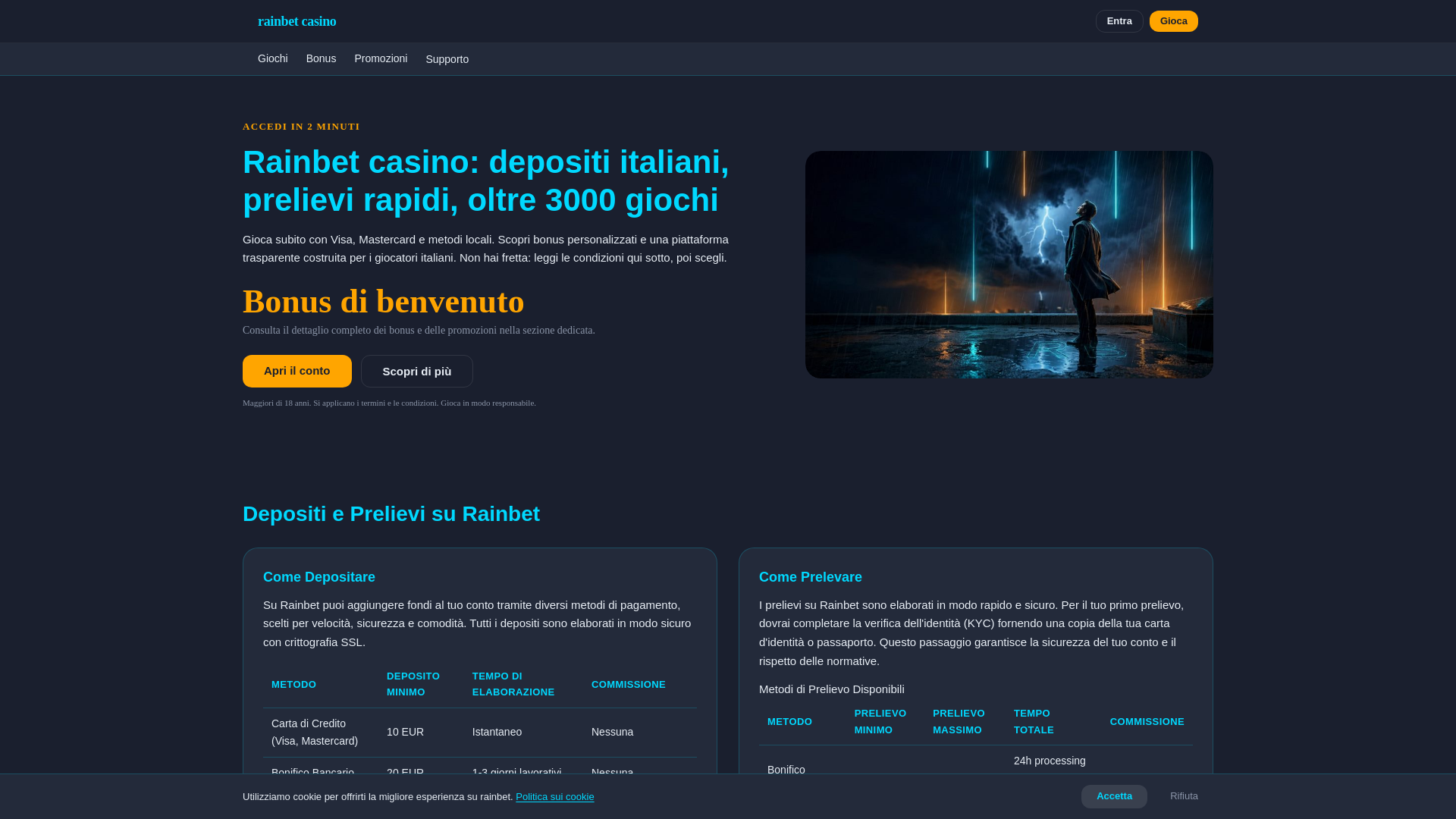 Screenshot of rainbet-ufficiale.it