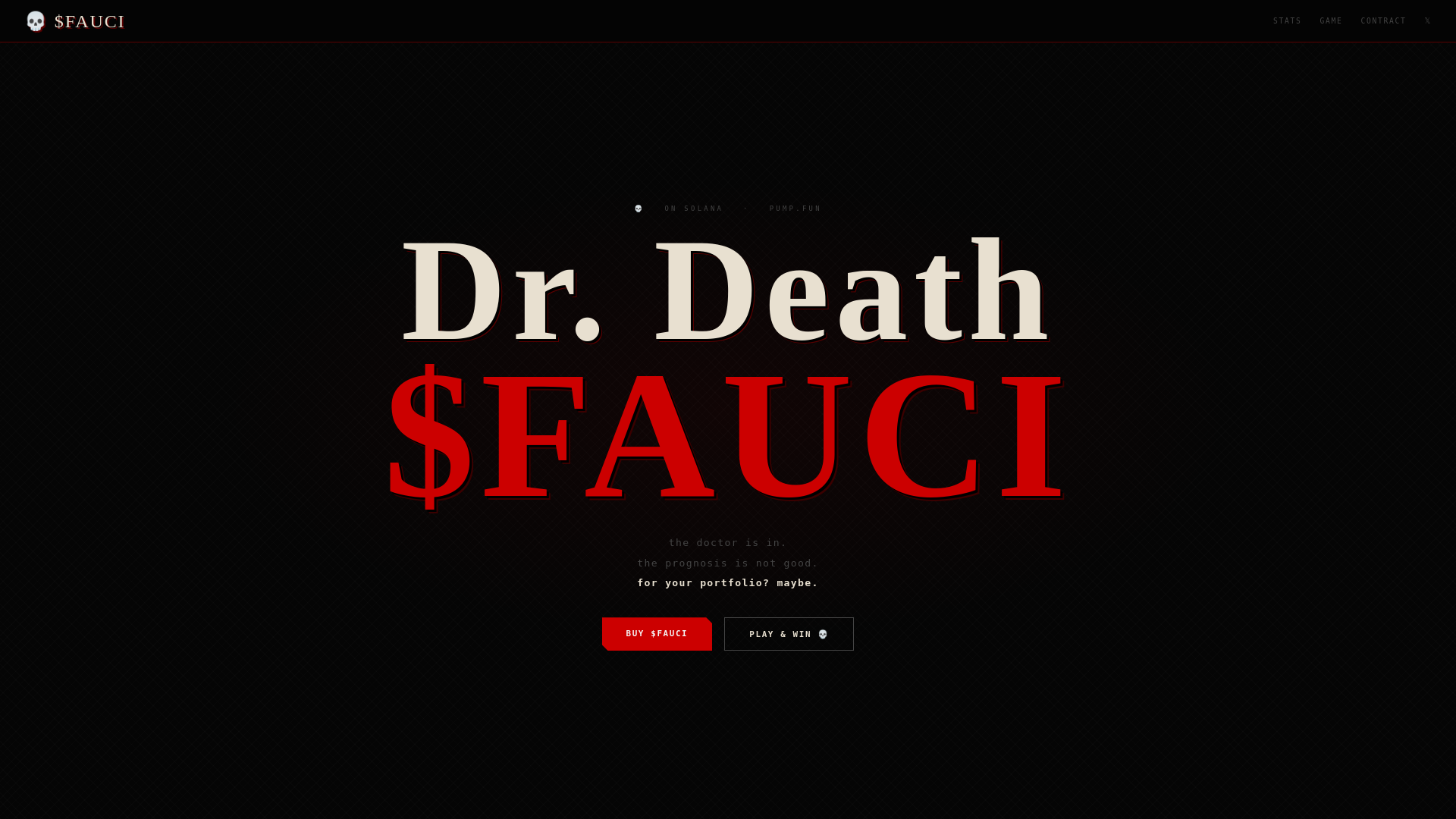 Screenshot of fauci-sol.xyz