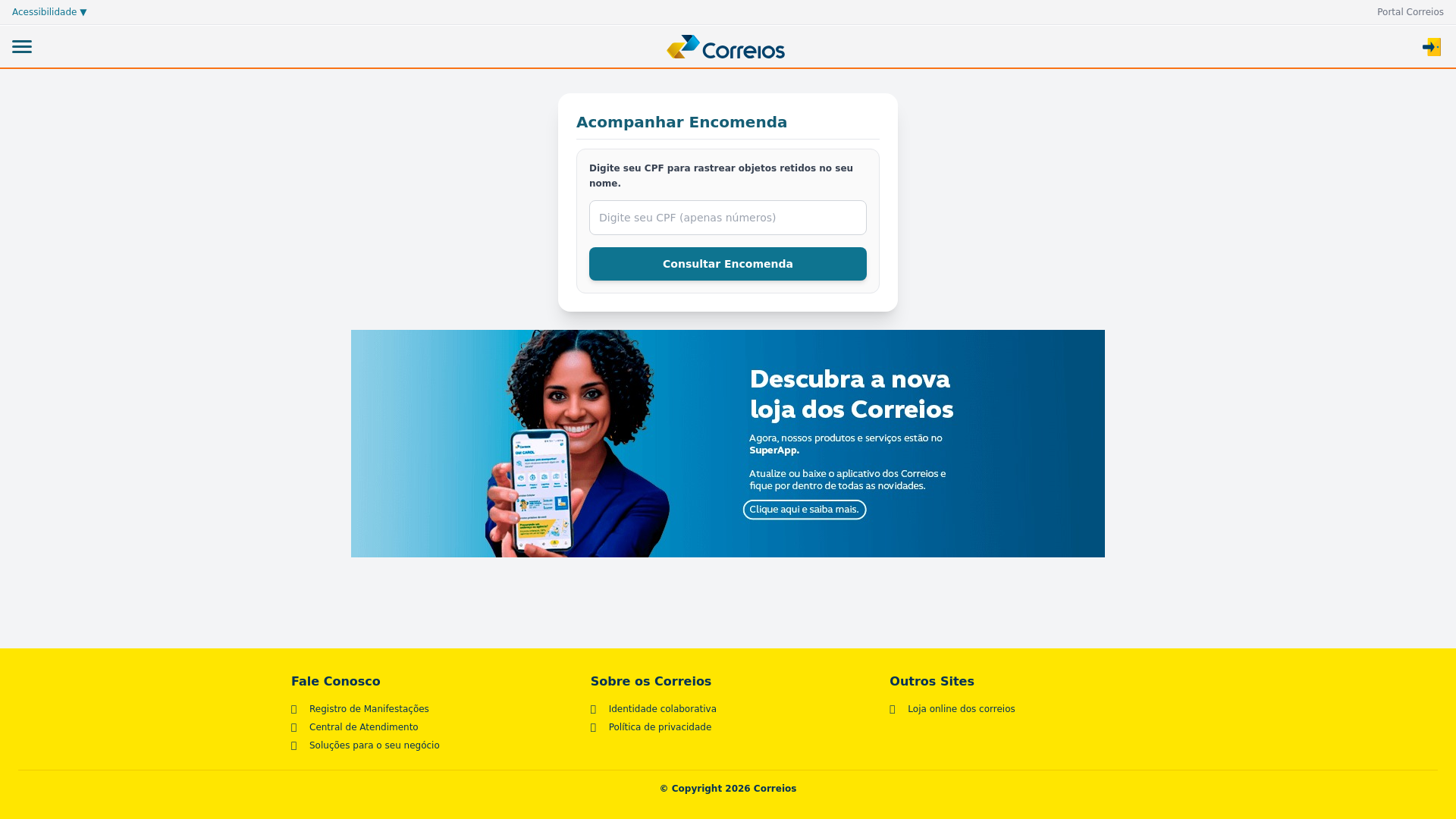 Screenshot of correioslogistica.online