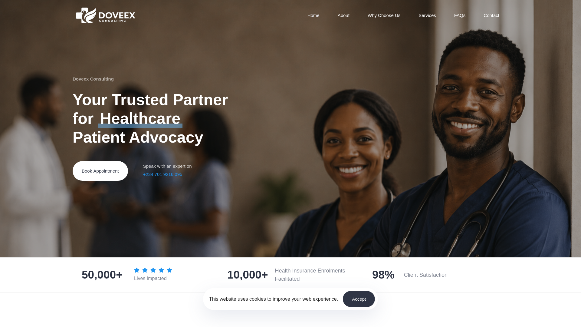 Screenshot of doveexconsulting.com