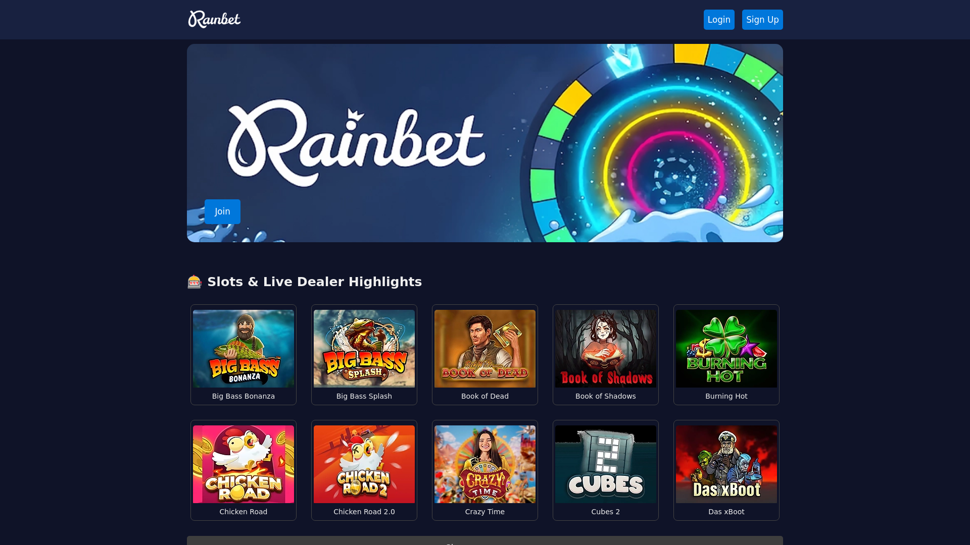 Stored capture of rainbetcasinosca.com