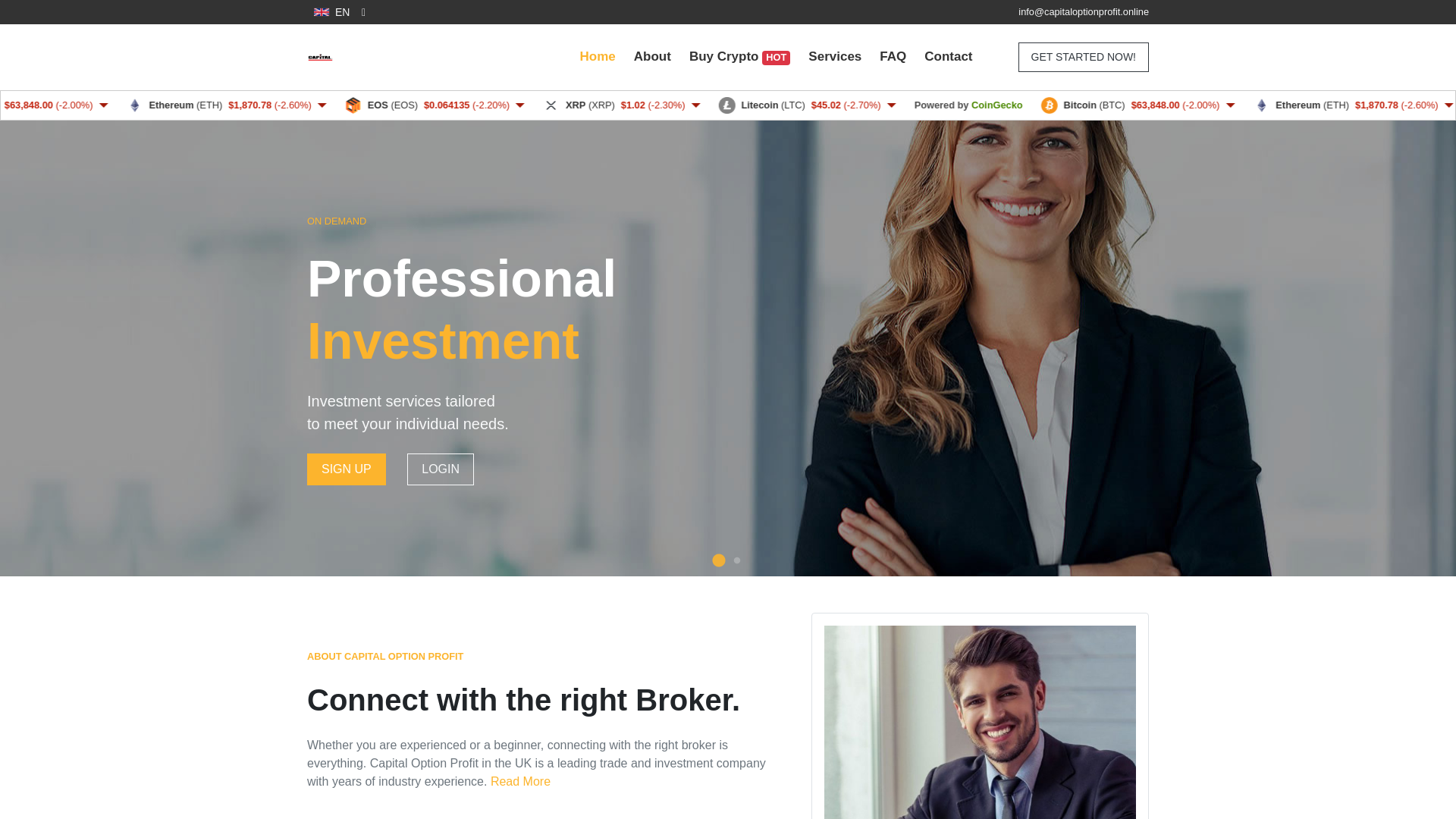 Screenshot of capitaloptionprofit.com