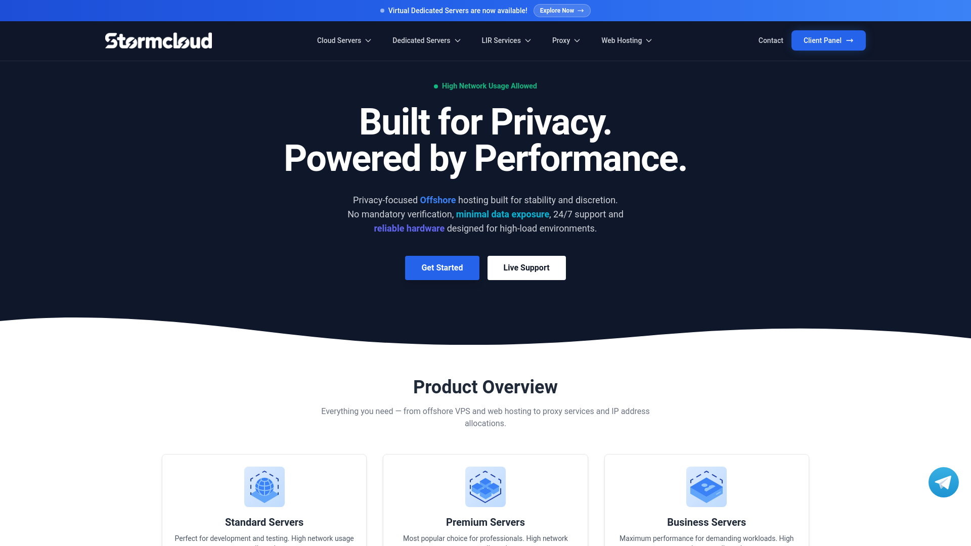 Screenshot of stormcloud.pw