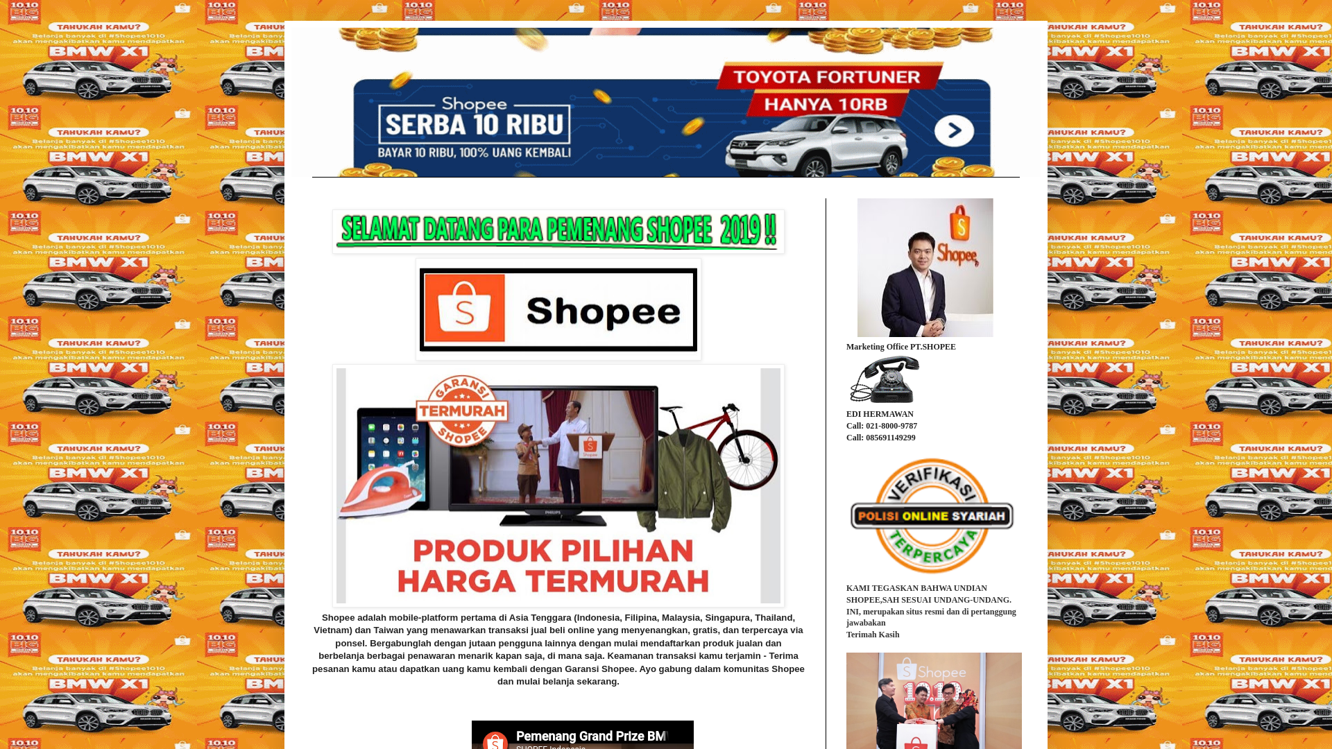 Screenshot of shopee857.blogspot.com