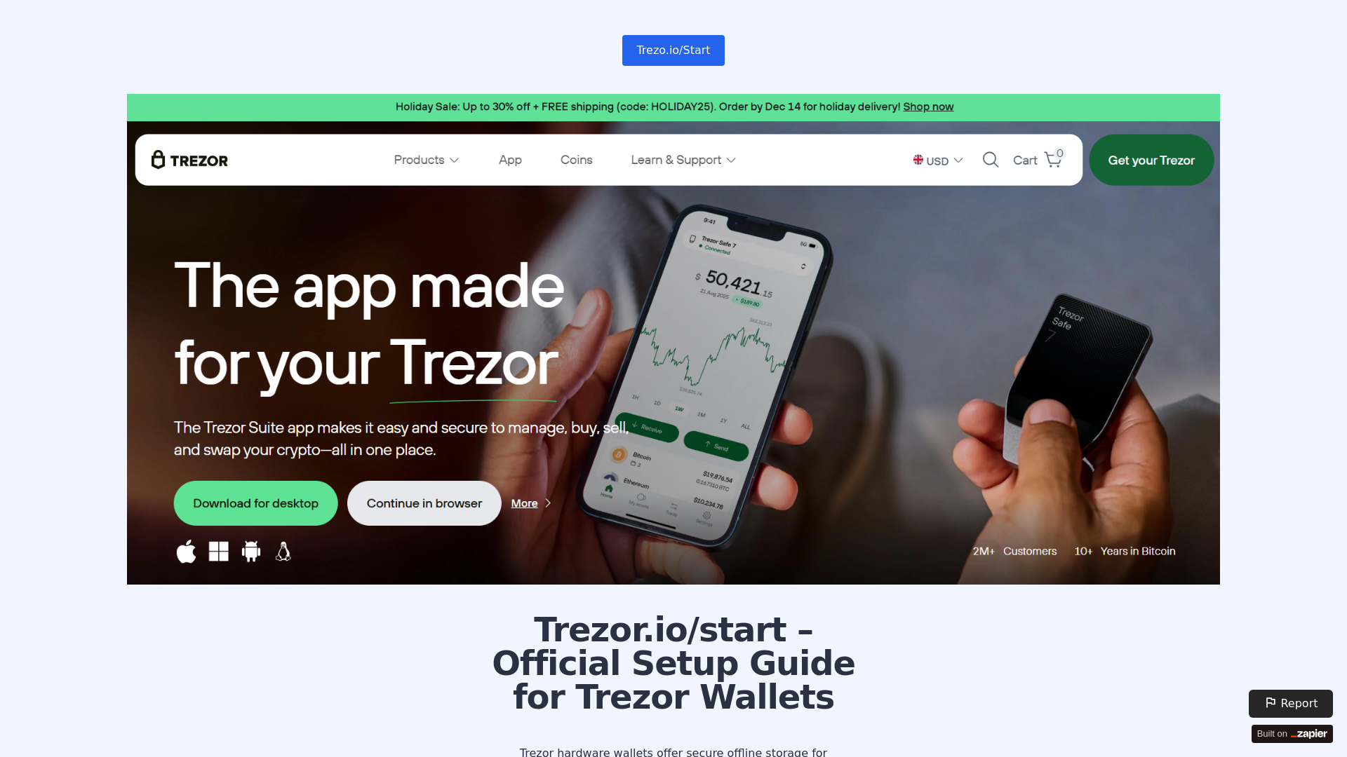 Screenshot of offline-treser.zapier.app
