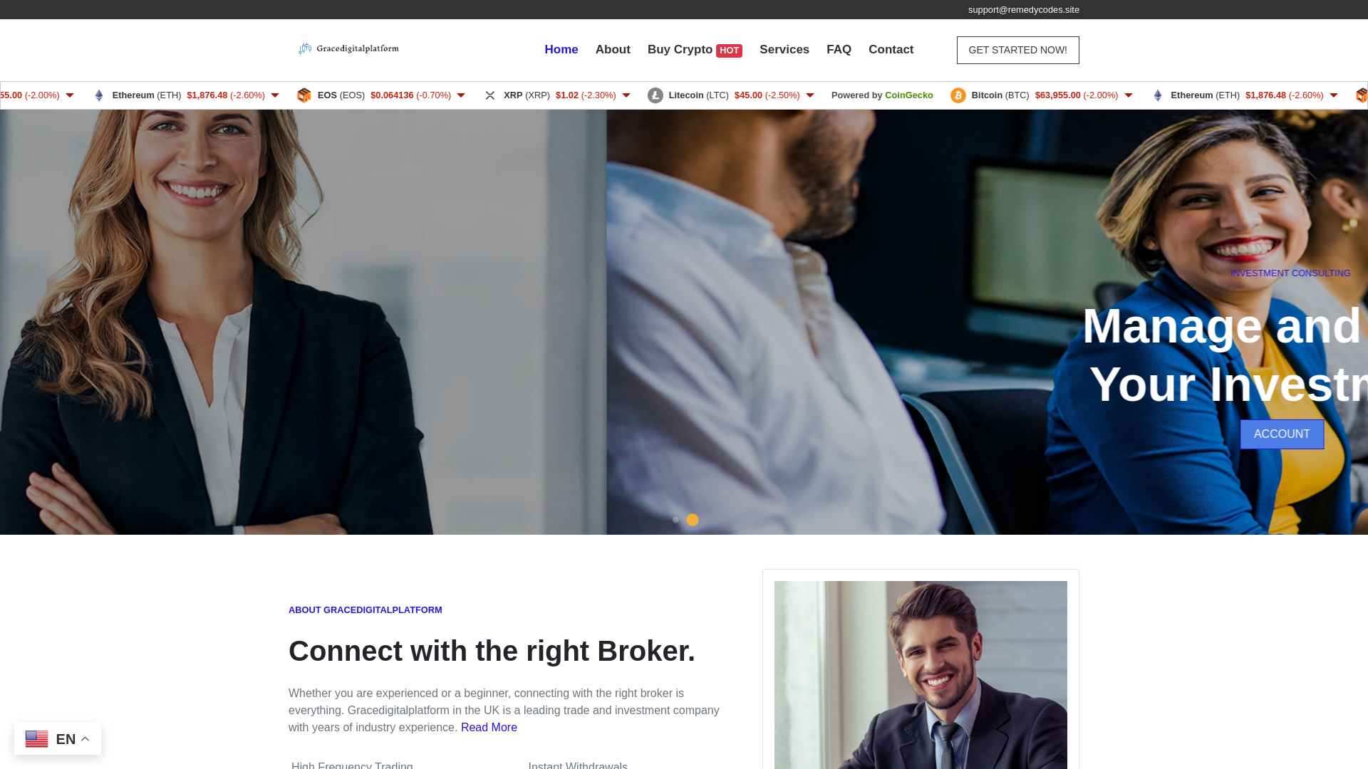 Screenshot of gracedigitalplatform.com
