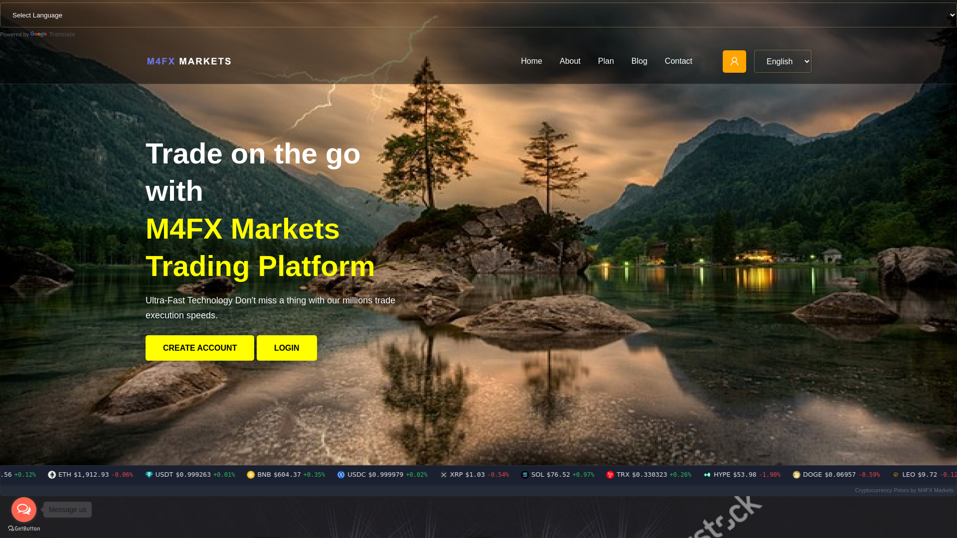 Screenshot of m4fxmarkets.com