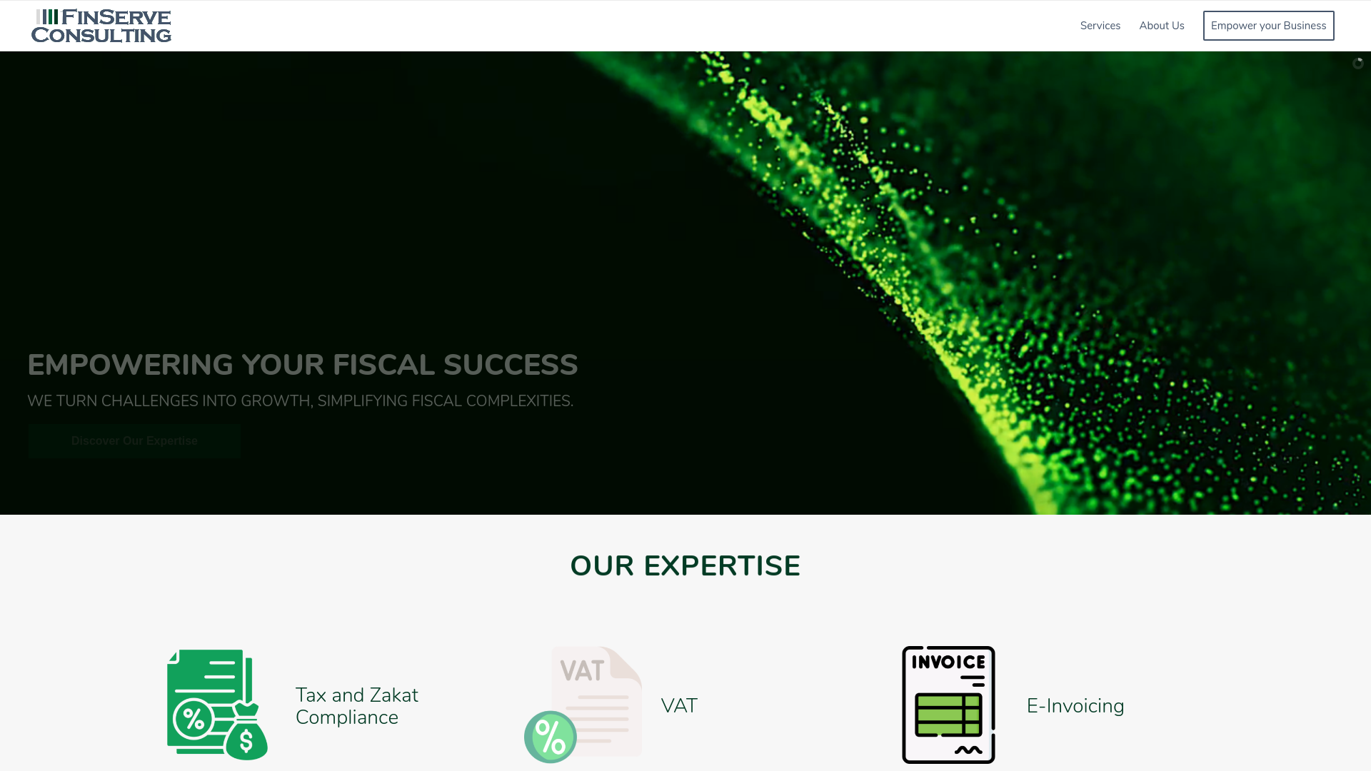 Screenshot of finserveconsulting.com