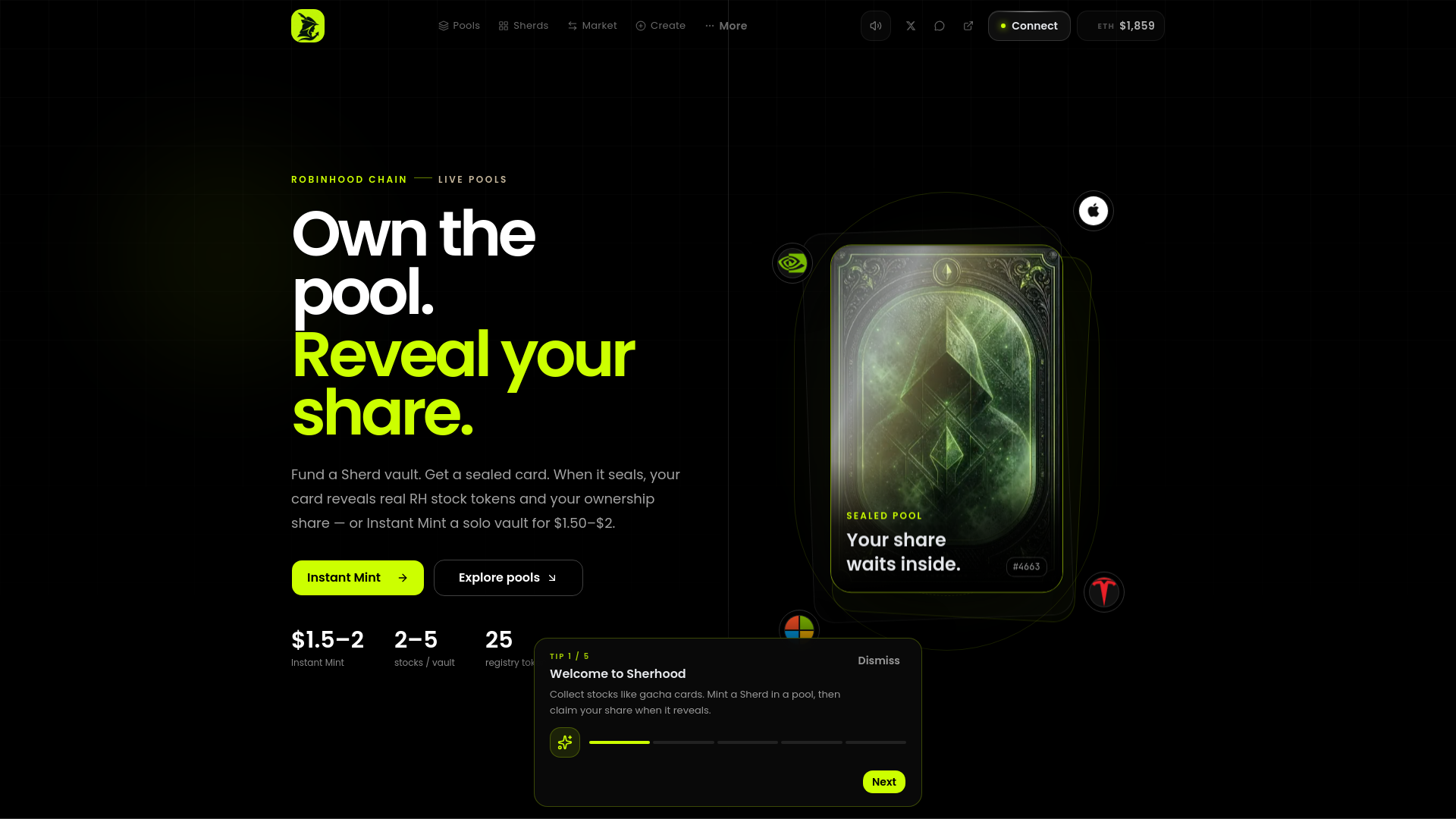 Screenshot of sherhood.xyz