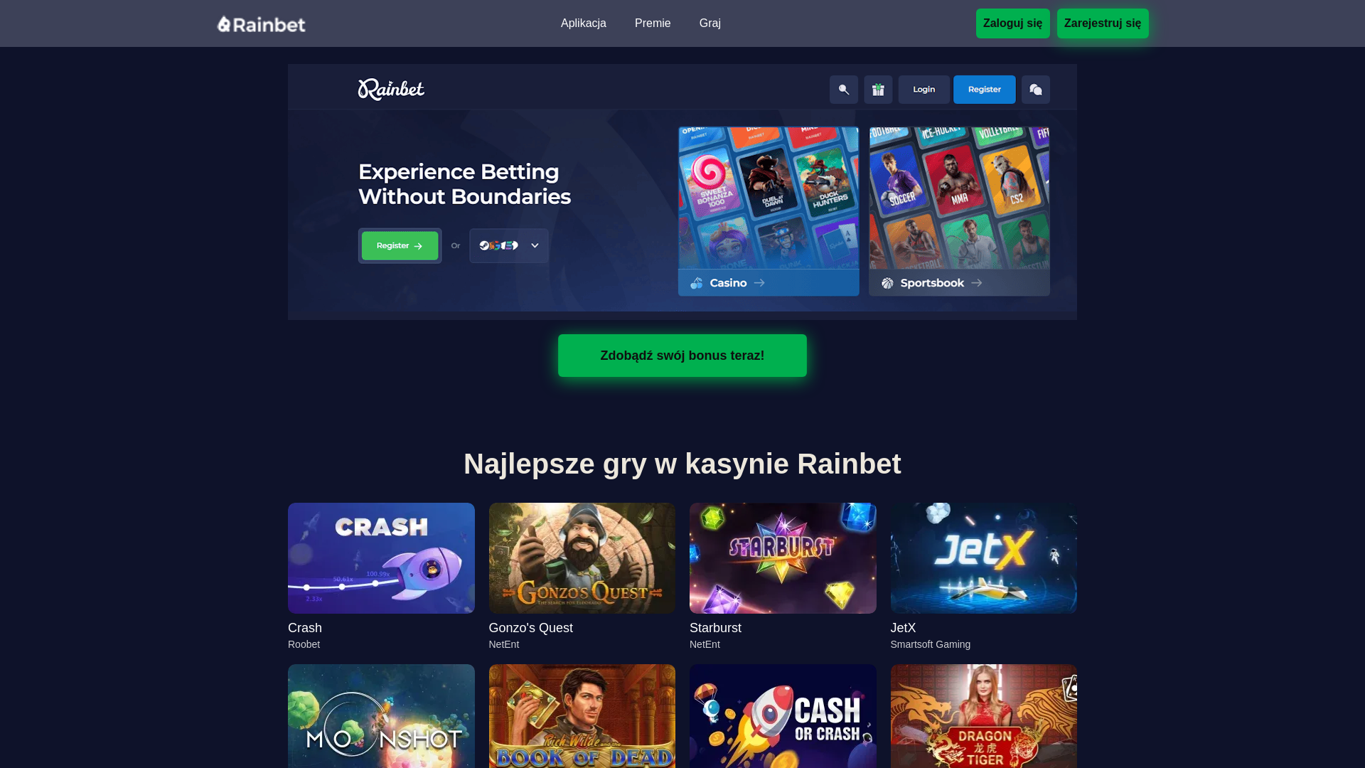 Screenshot of rainbet-login.pl