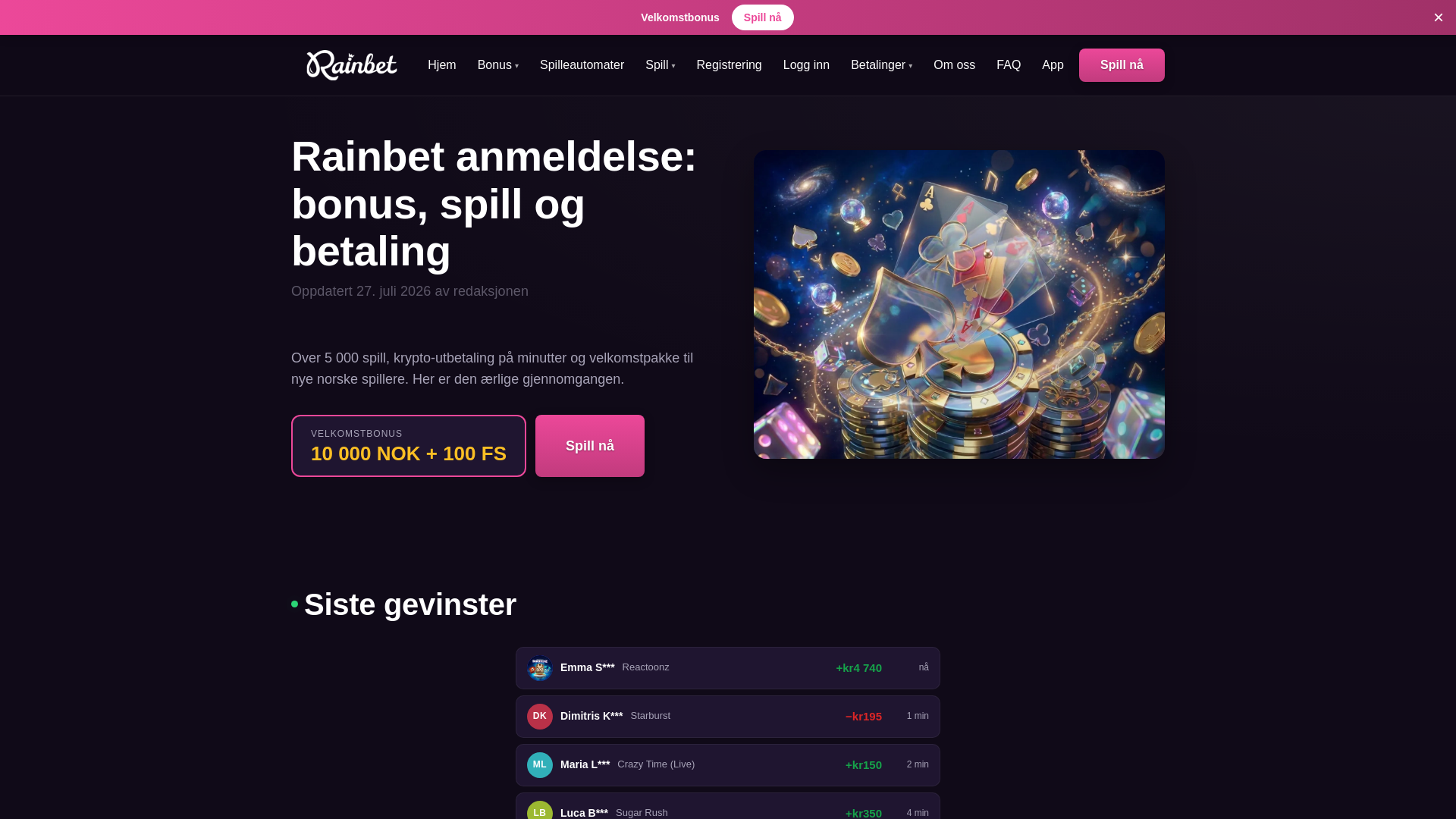 Screenshot of the-rainbet-no-com.pages.dev