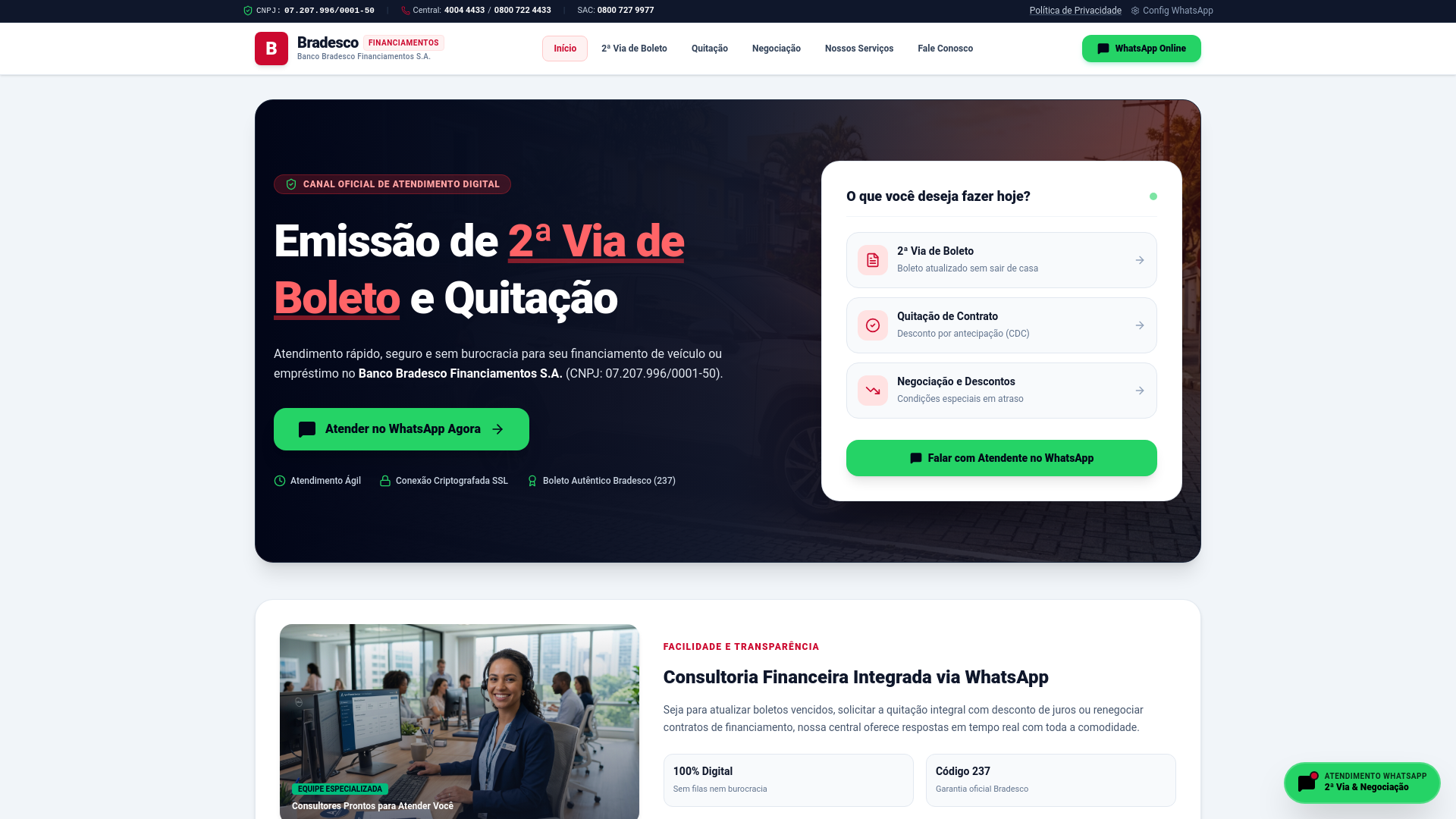 Screenshot of finbradesco.com