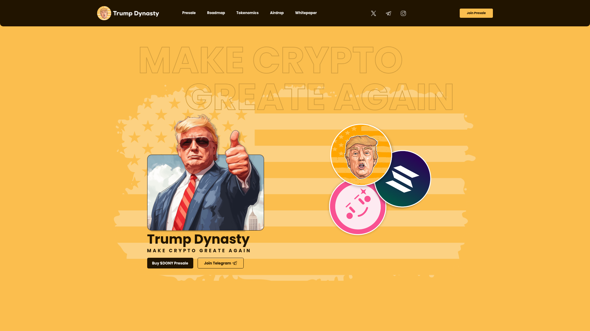 Stored capture of trumpdynast-presale.pages.dev