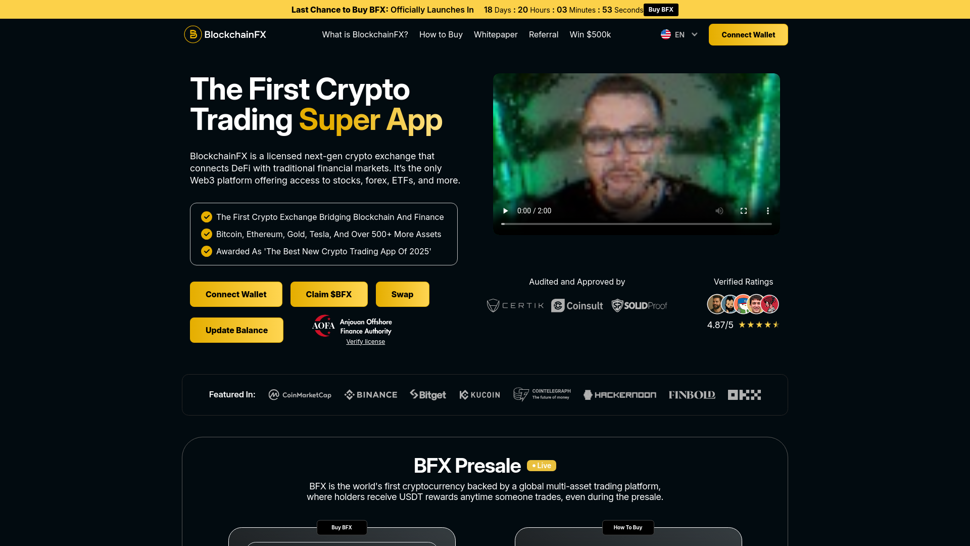Screenshot of blockchainfx.lol