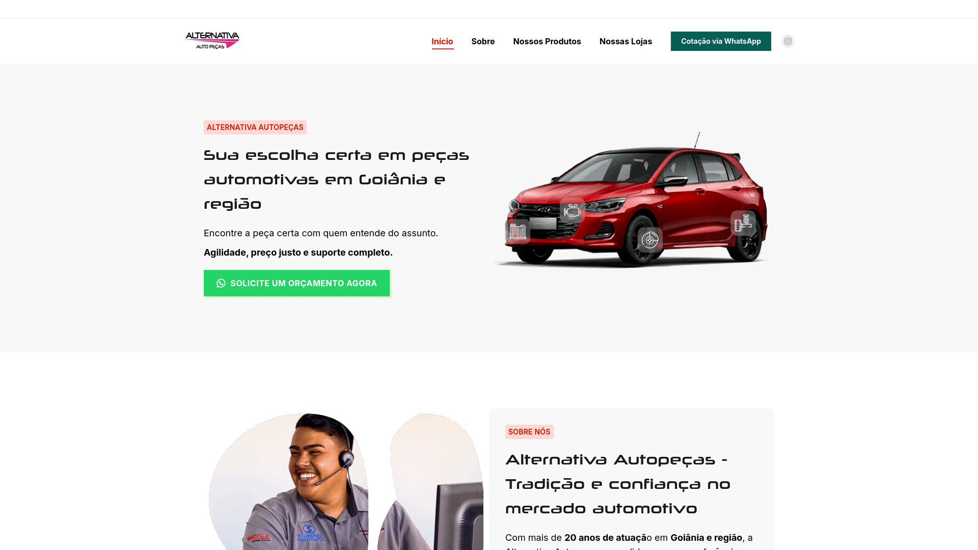 Screenshot of alternativaautopecas.com.br