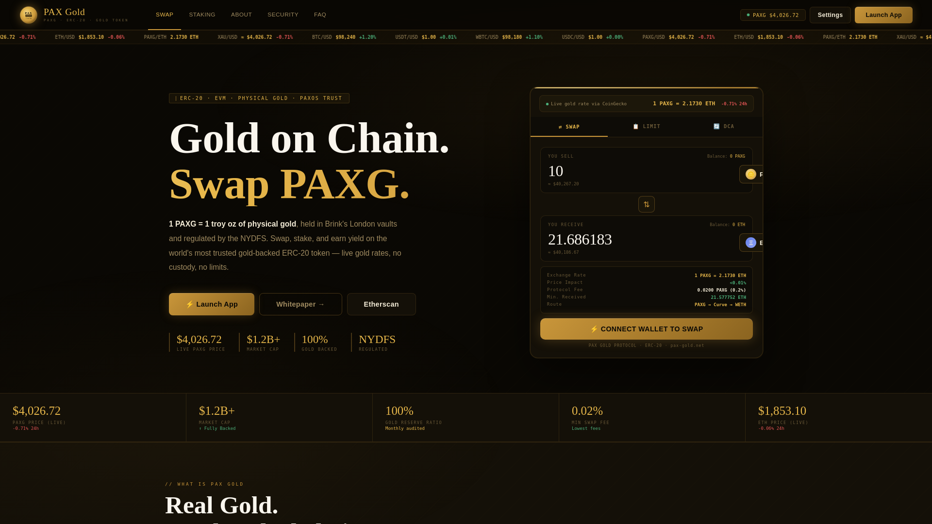 Screenshot of pax-gold.net