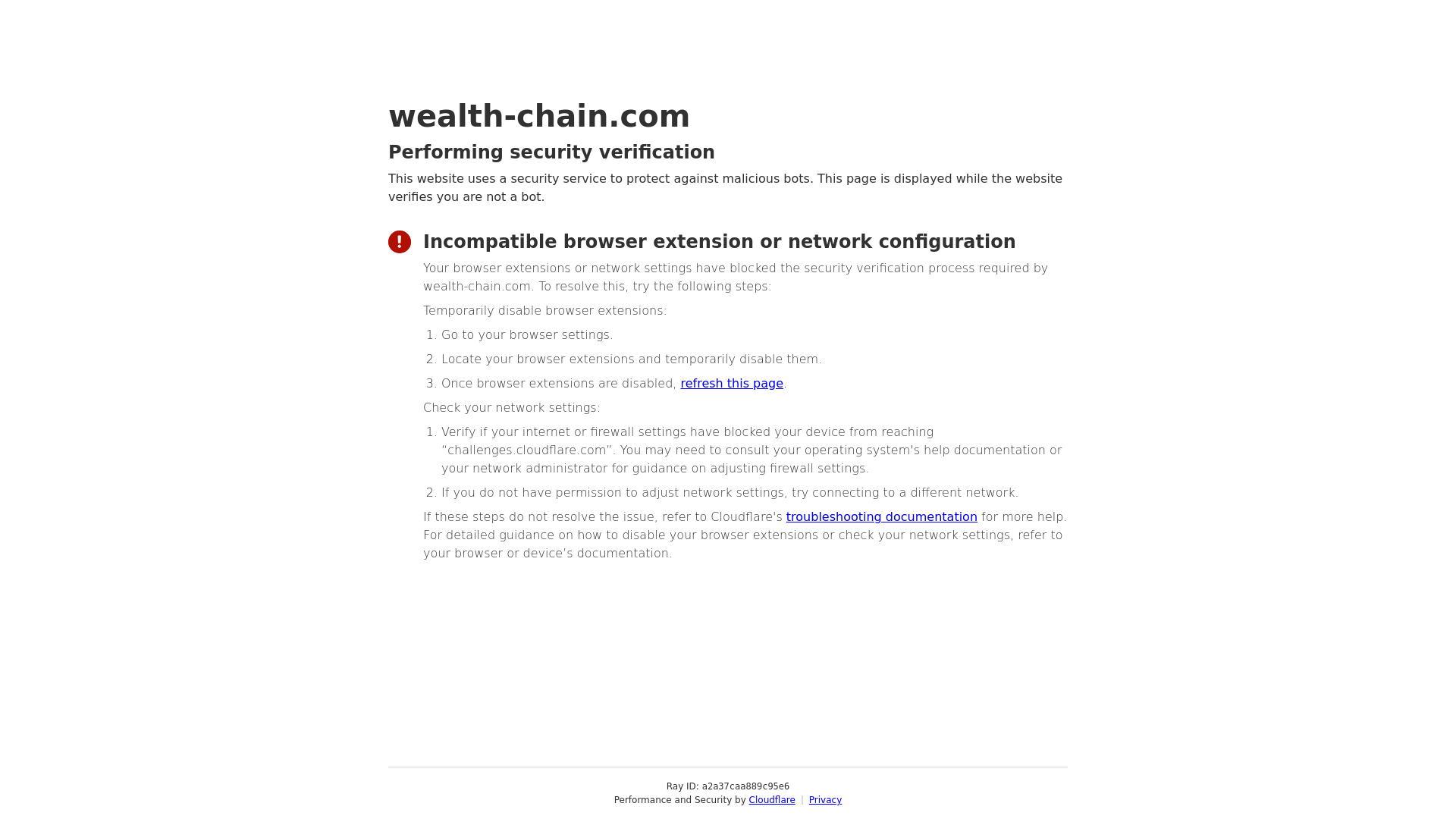 Stored capture of wealth-chain.com