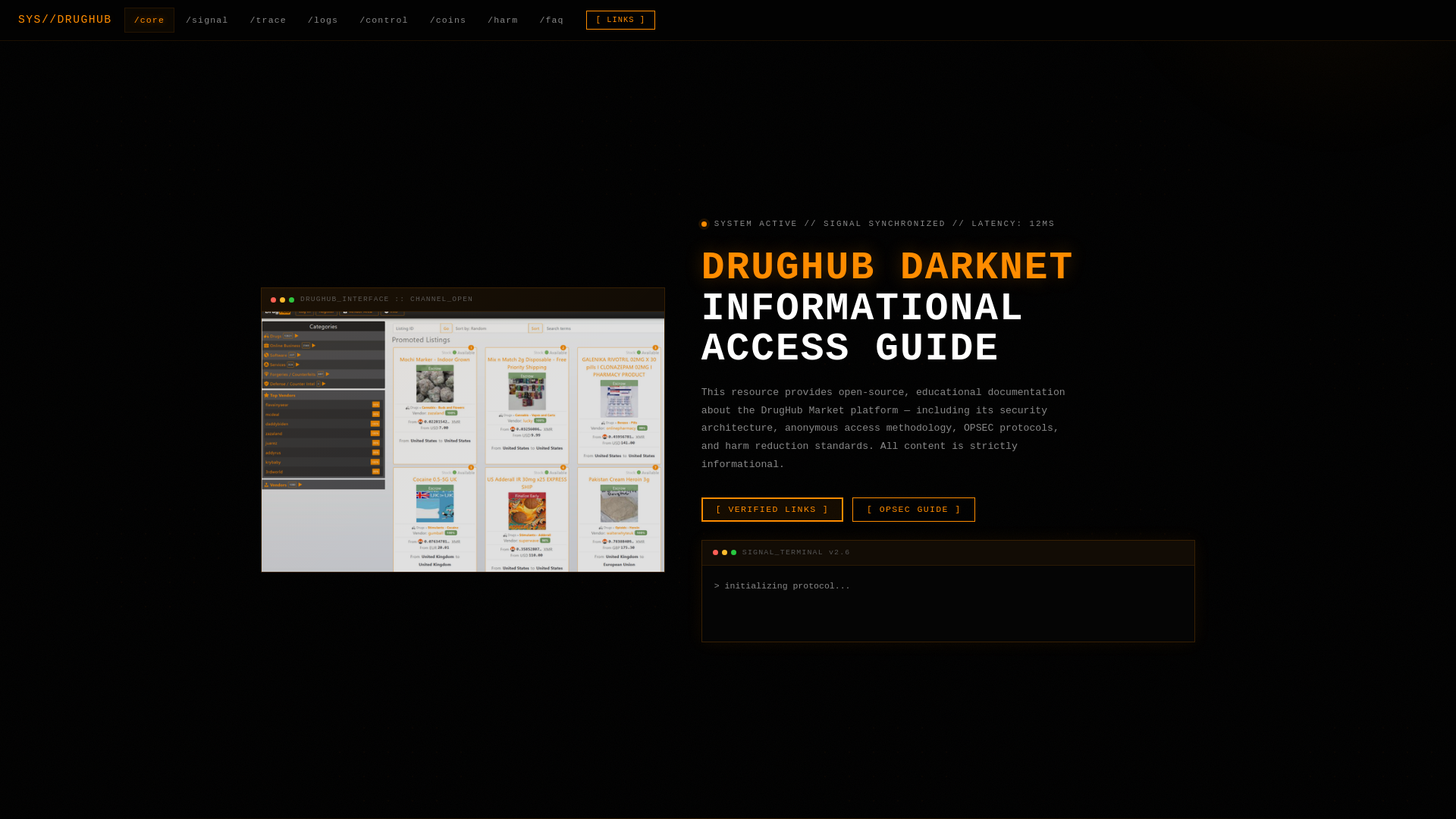 Screenshot of access.drug-hub-marketplace.com