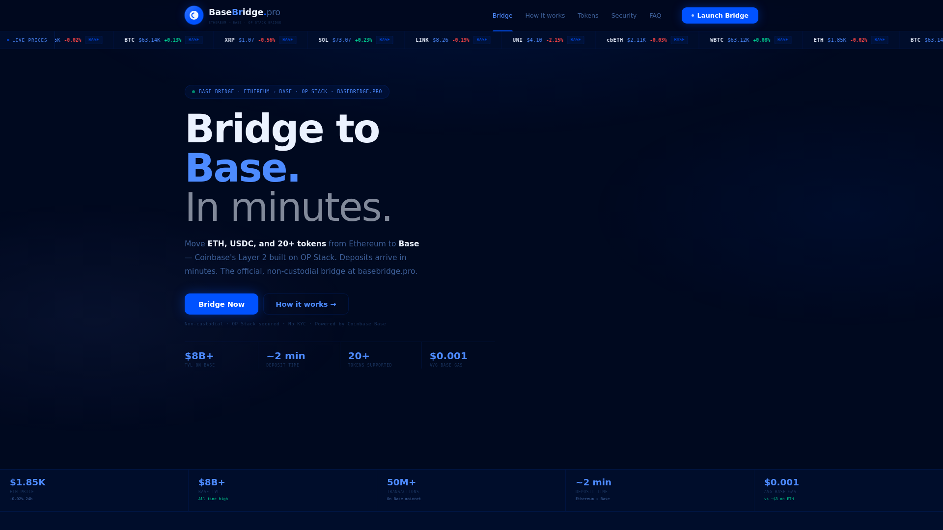 Screenshot of basebridge.pro