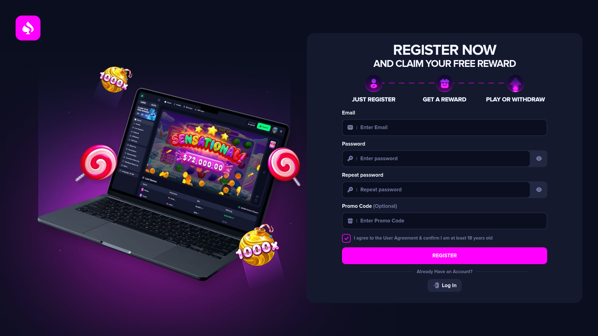 Screenshot of boostcasino.cc
