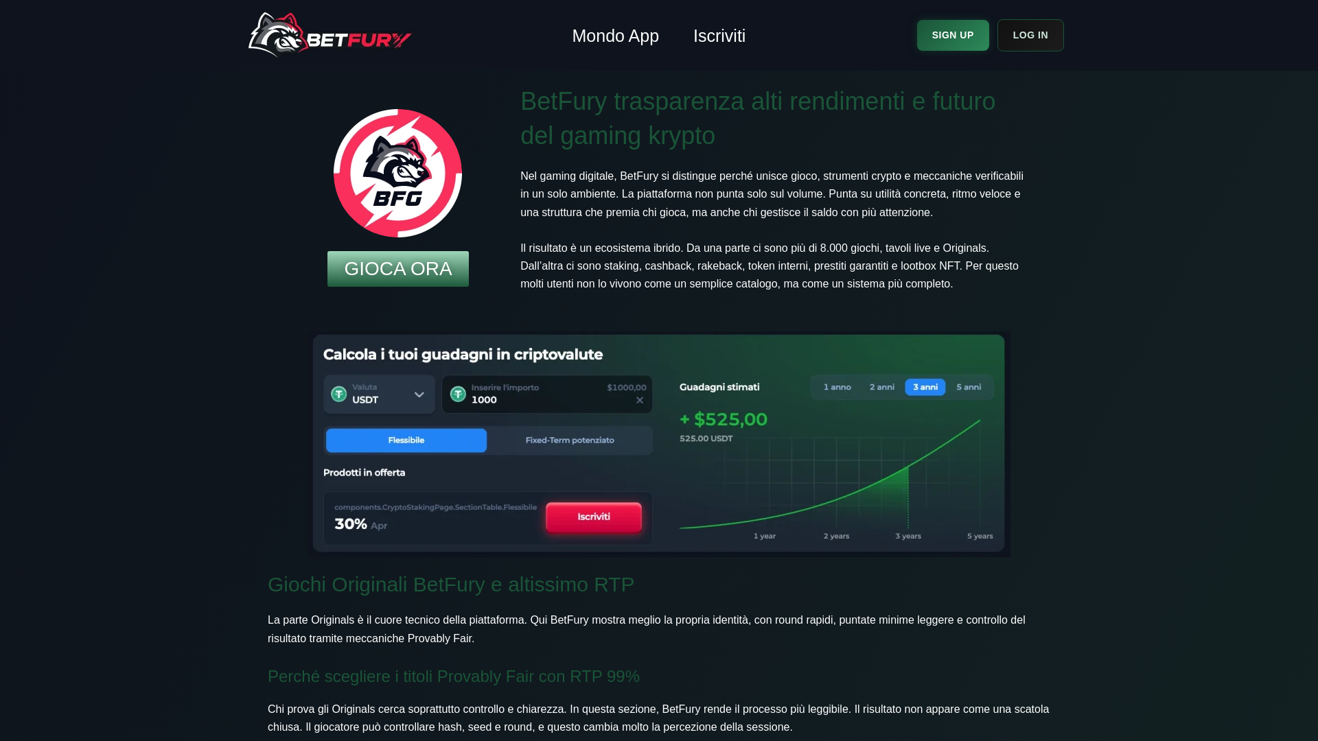 Screenshot of betfury-crypto.com