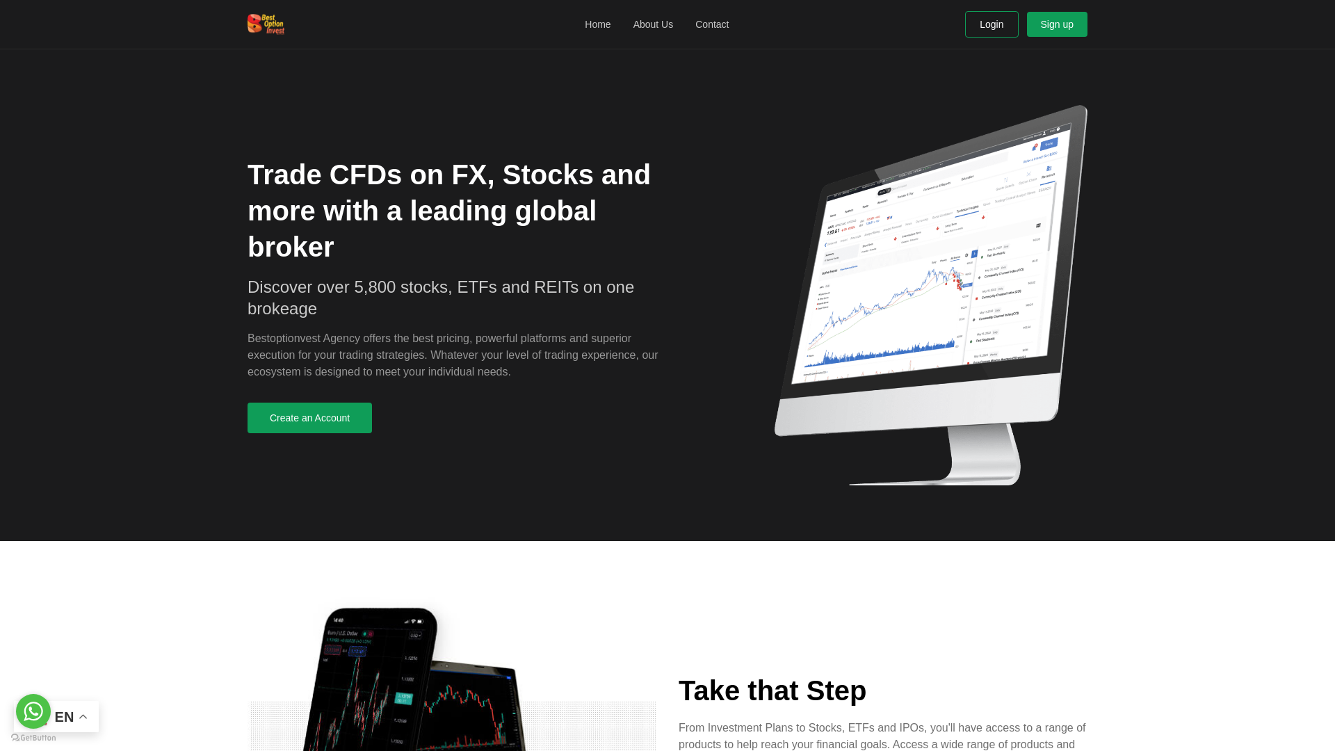 Stored capture of bestoptionvest.agency
