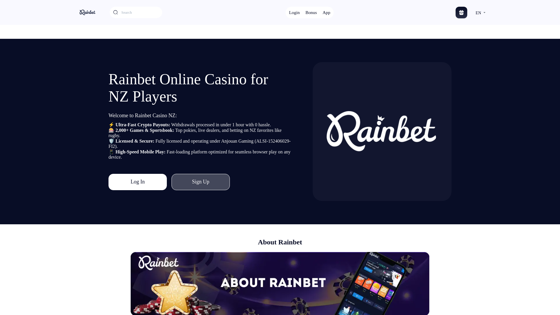 Stored capture of rainbetofficial-nz.com