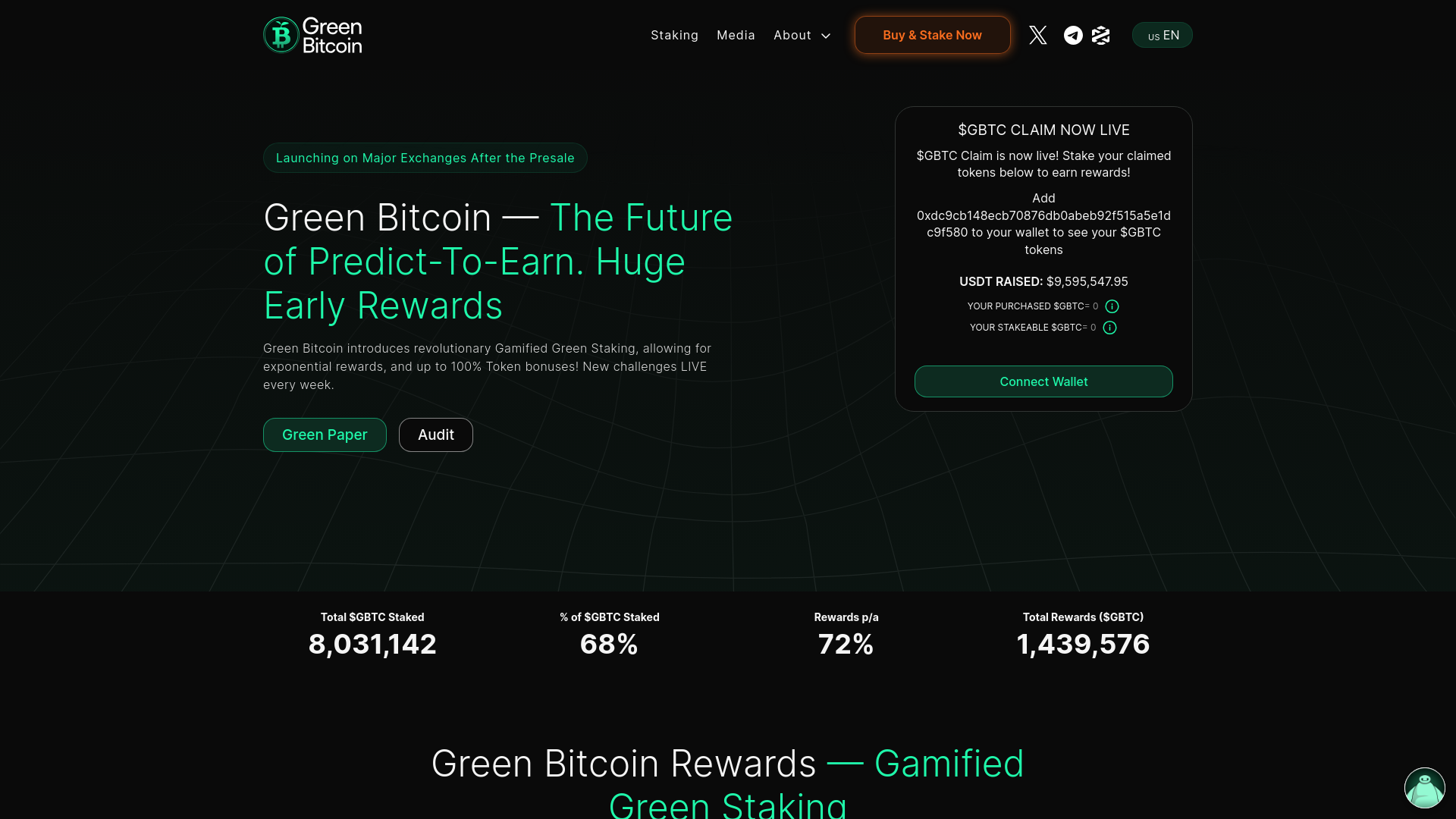 Screenshot of www-greenbitcoin-xyz.pages.dev