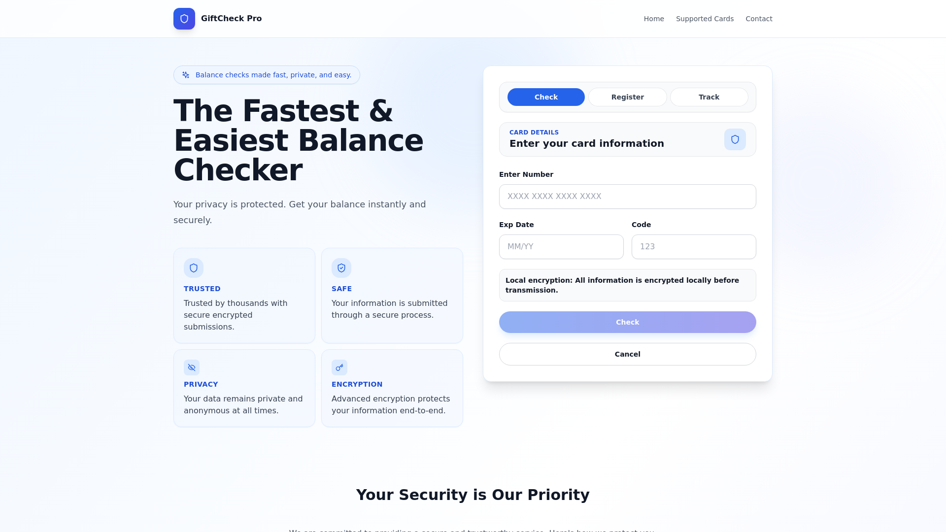 Screenshot of mygiftmall-checkpro.com
