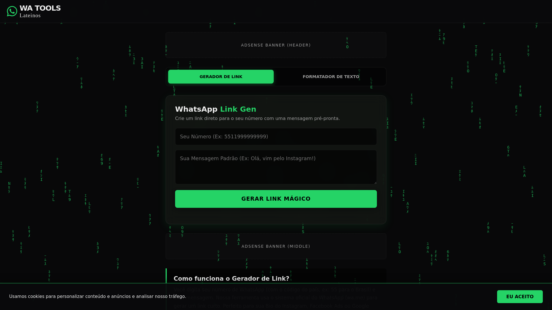 Screenshot of whatsapp-tools.lateinos.com.br