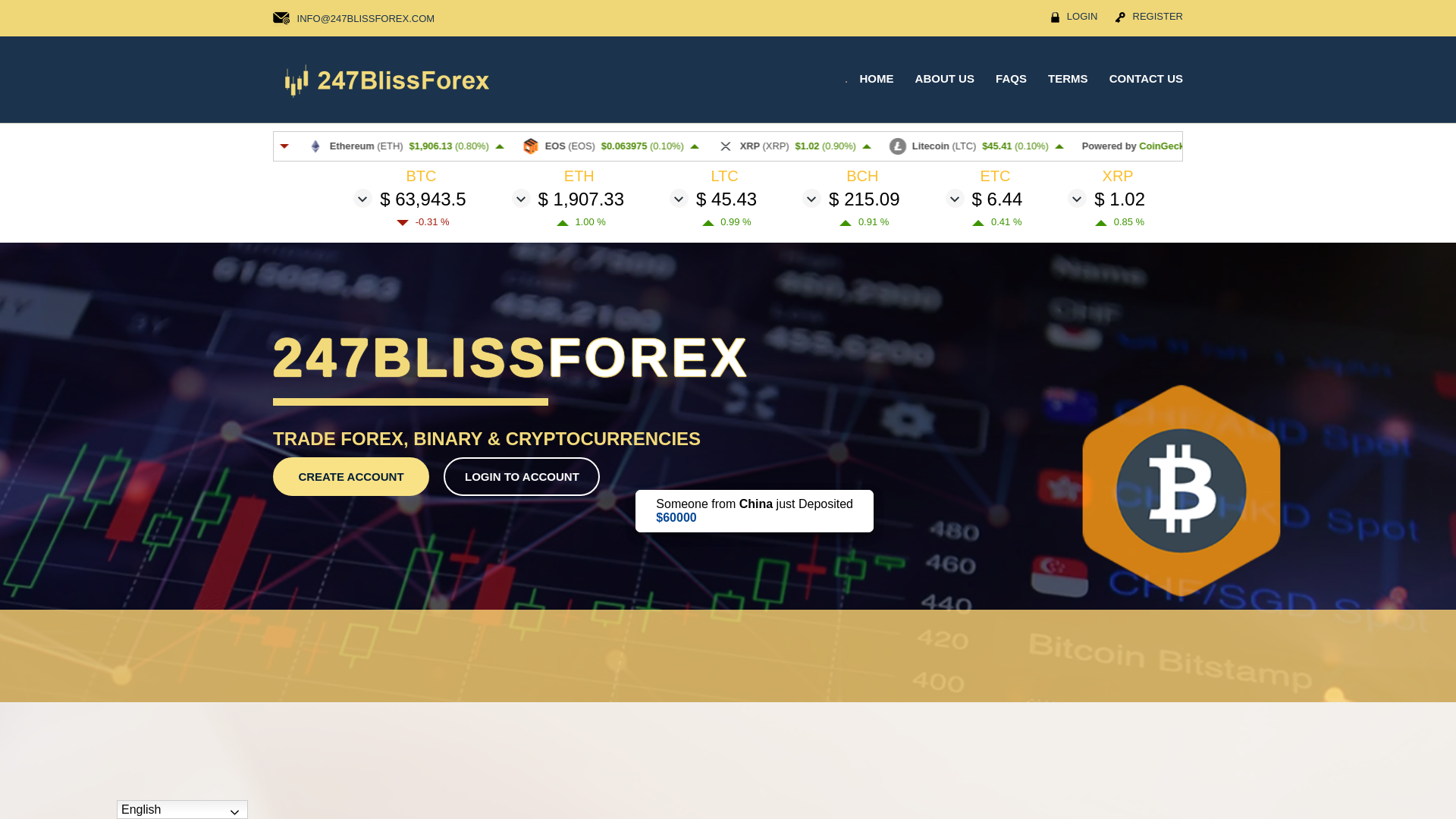 Stored capture of 247blissforex.com