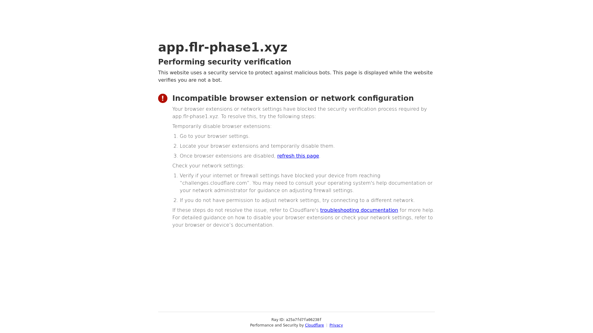 Screenshot of app.flr-phase1.xyz