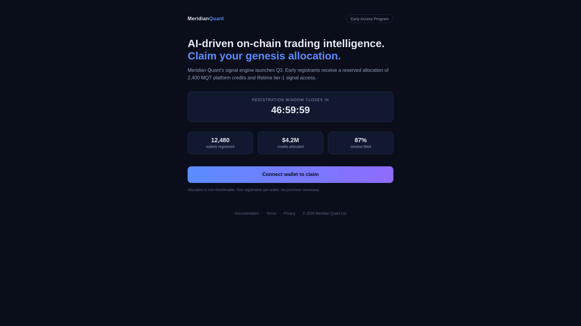 Screenshot of meridianquant.pro