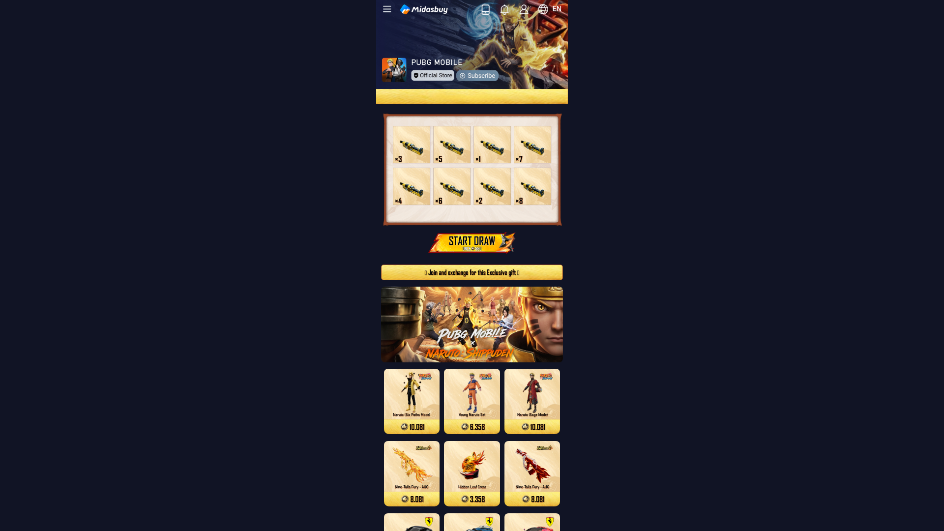 Screenshot of midasbuygame.m7-event.com