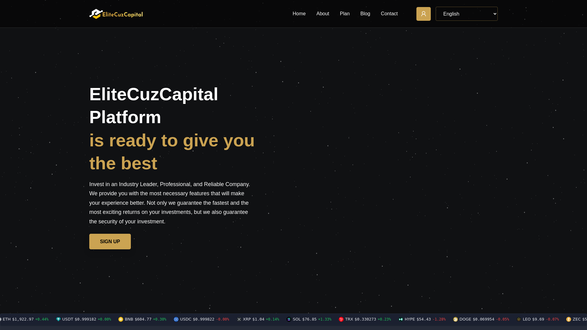 Screenshot of elitecuzcapital.com