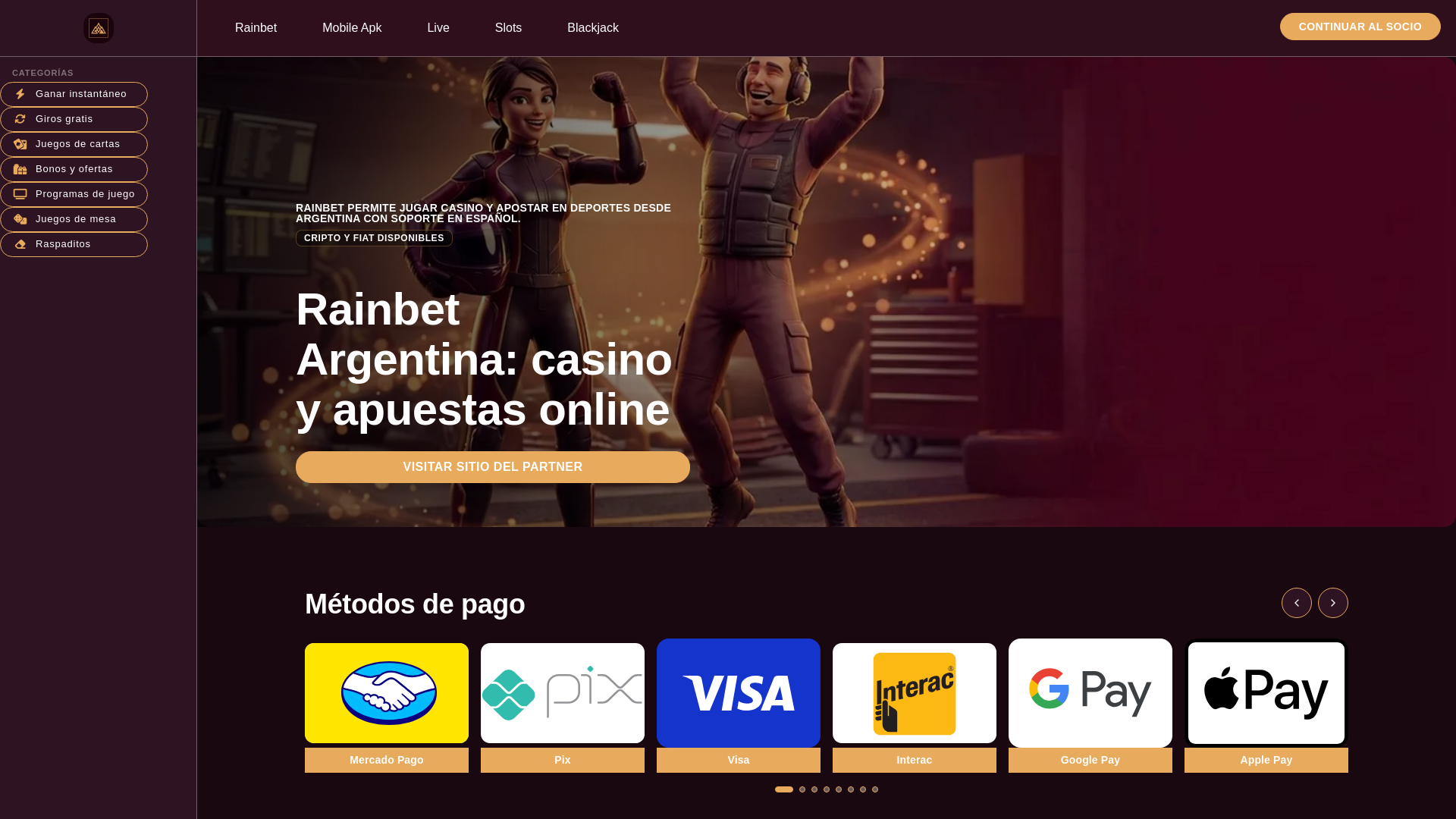 Screenshot of rainbetarg.com