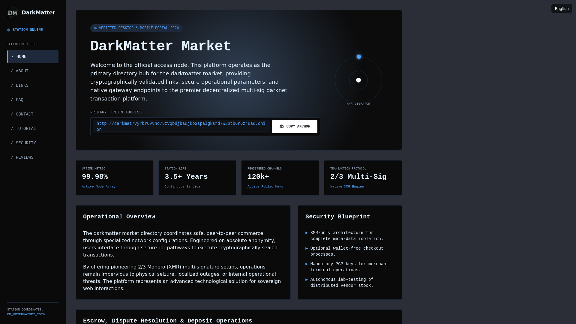 Screenshot of darkmatter-hub.sbs