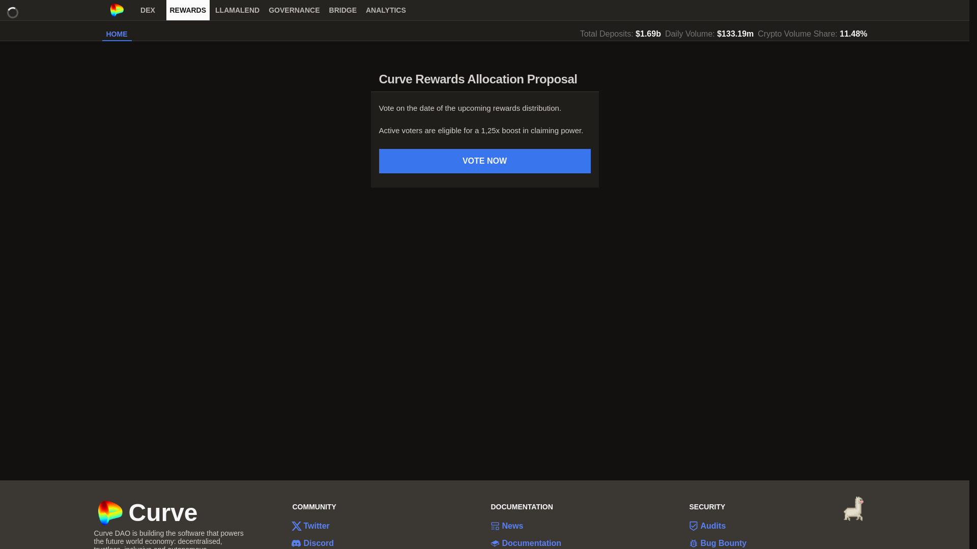 Screenshot of ecosystem-curve.xyz