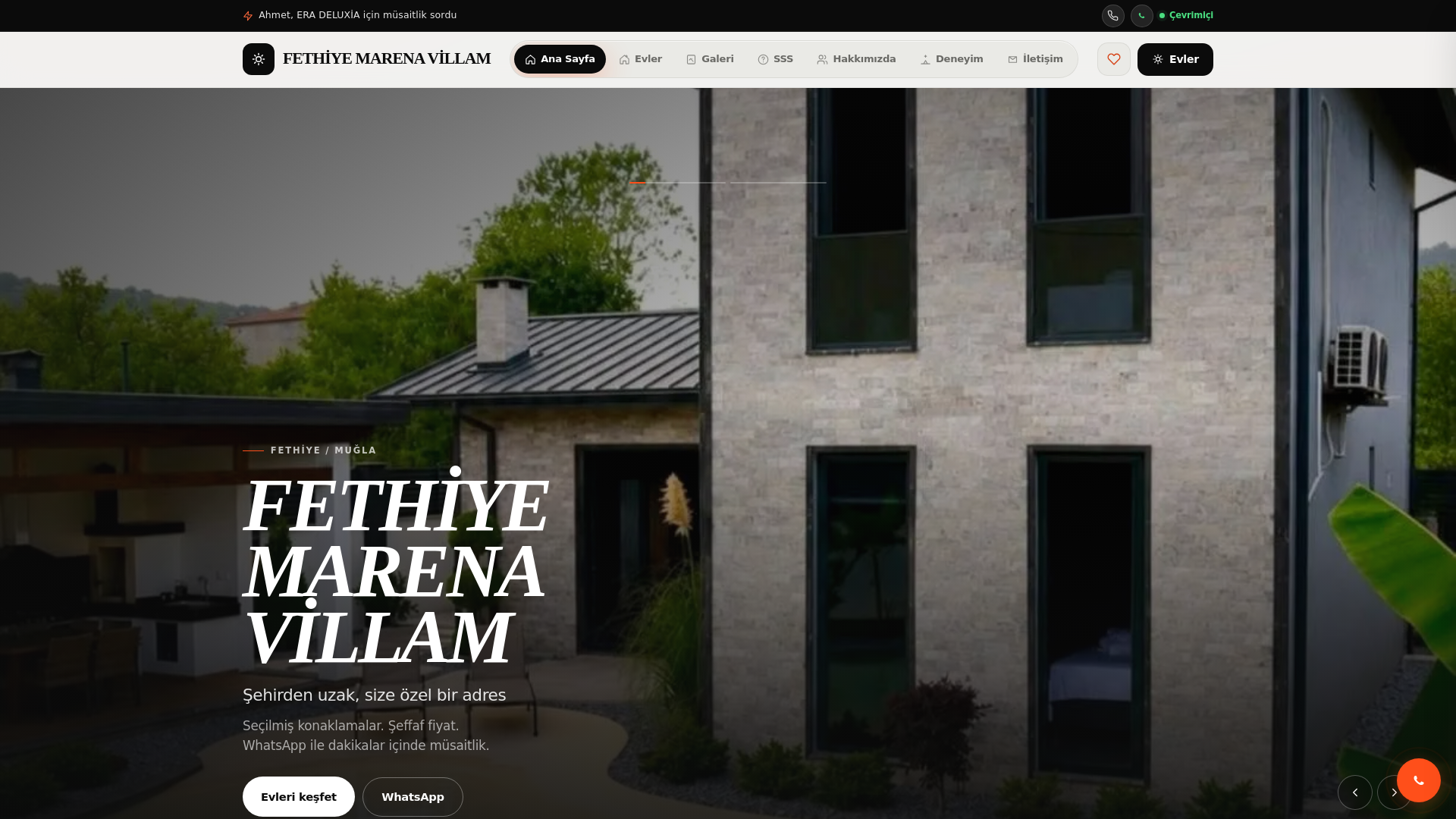 Screenshot of fethiyemarenavillam.com
