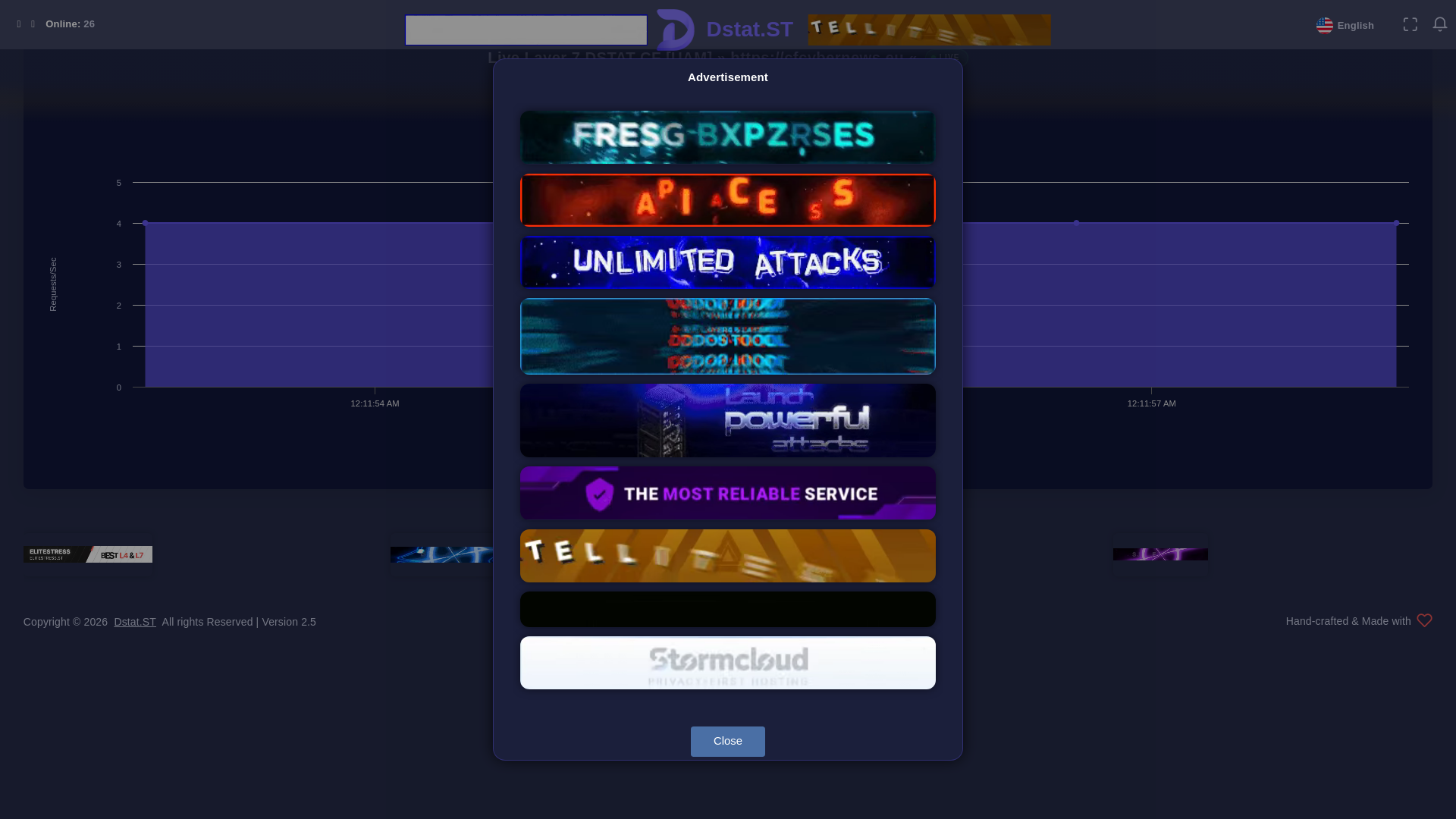 Screenshot of dstat.xyz
