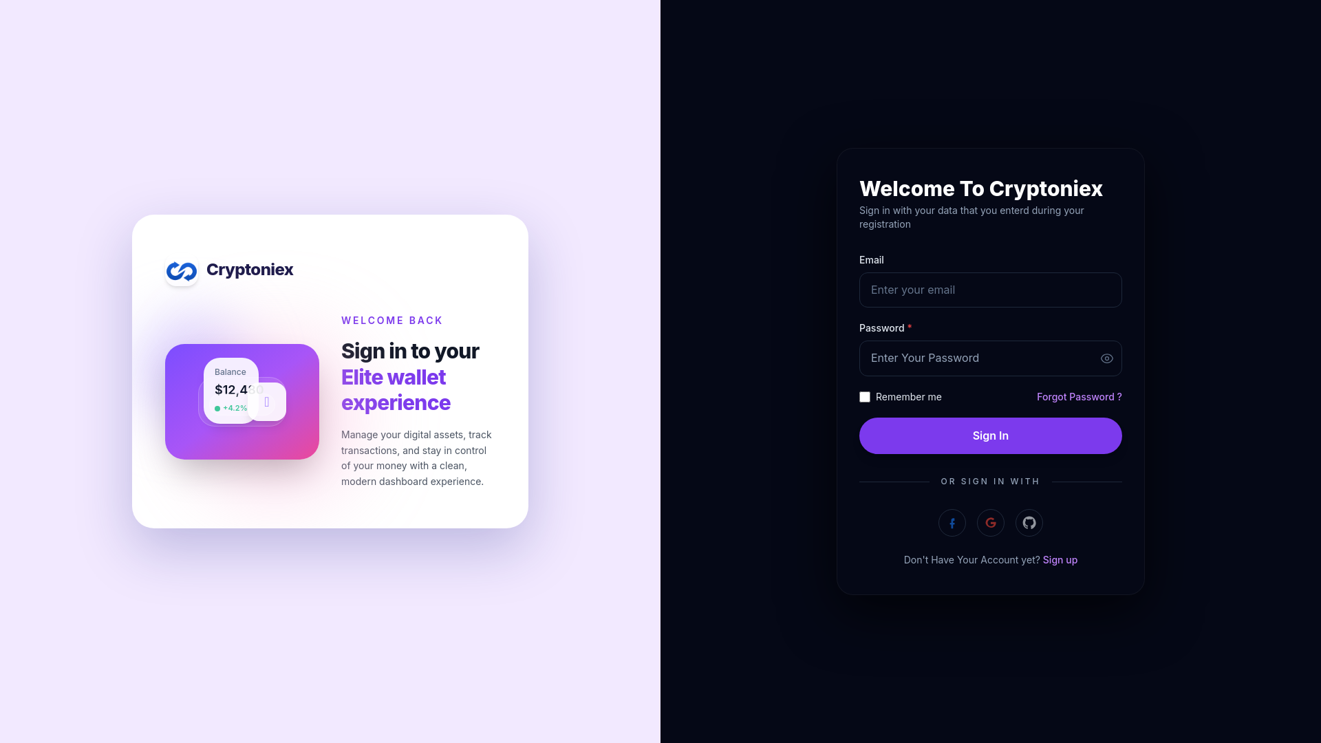 Screenshot of secure.cryptoniex.io