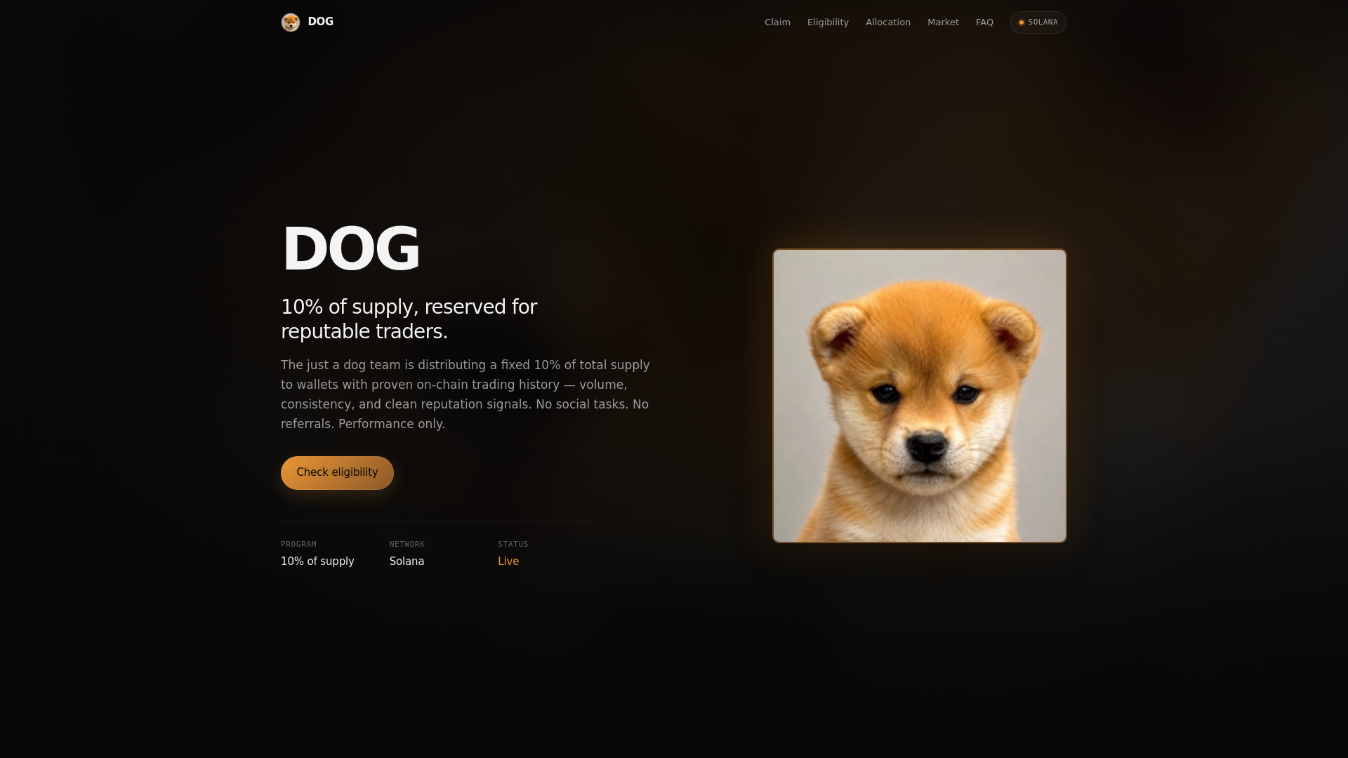 Screenshot of dog.memepage.io