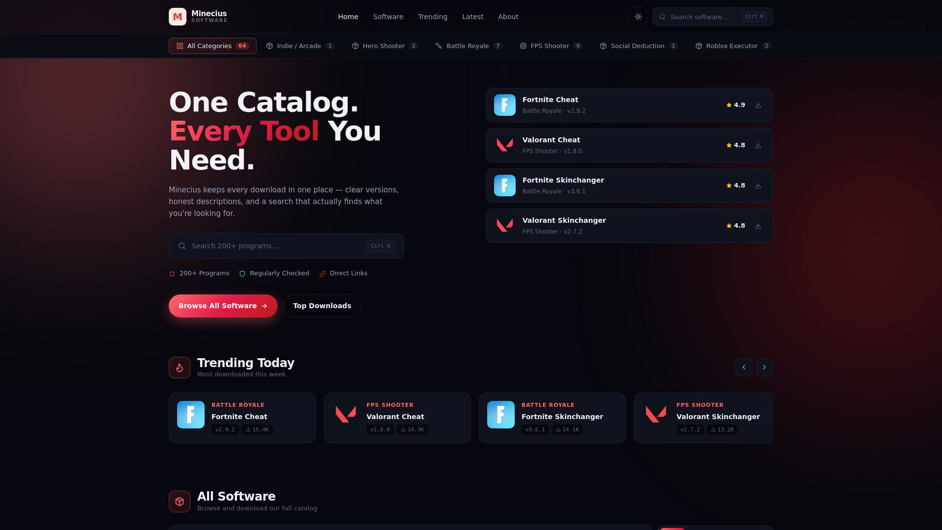 Screenshot of minecius.com