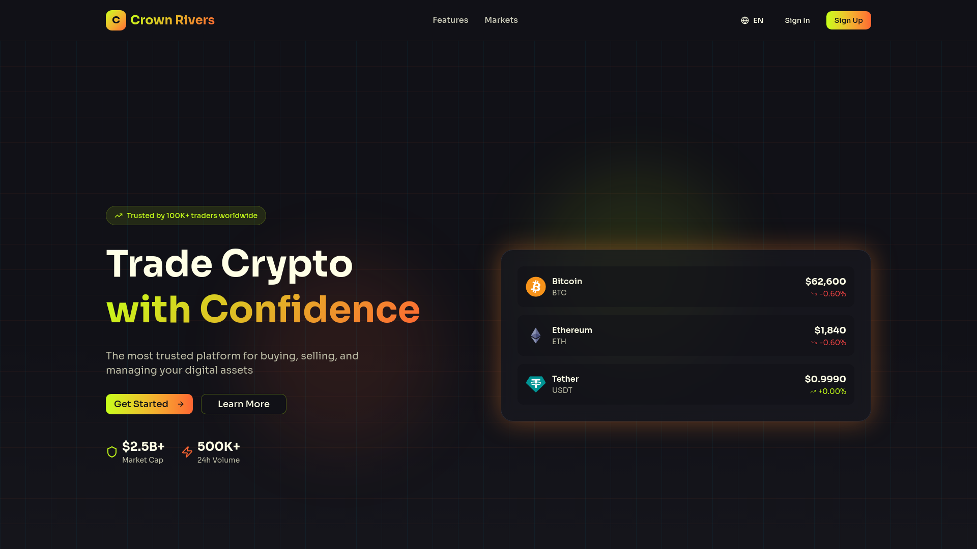 Screenshot of crownsrivers.com