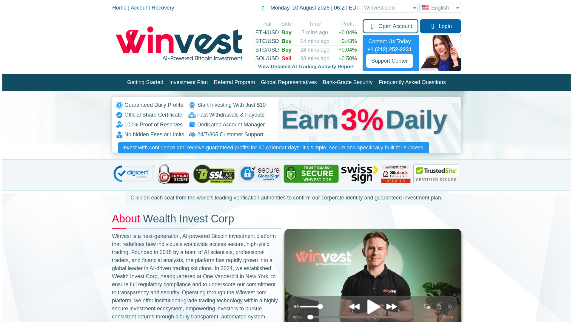 Stored capture of winvest.com
