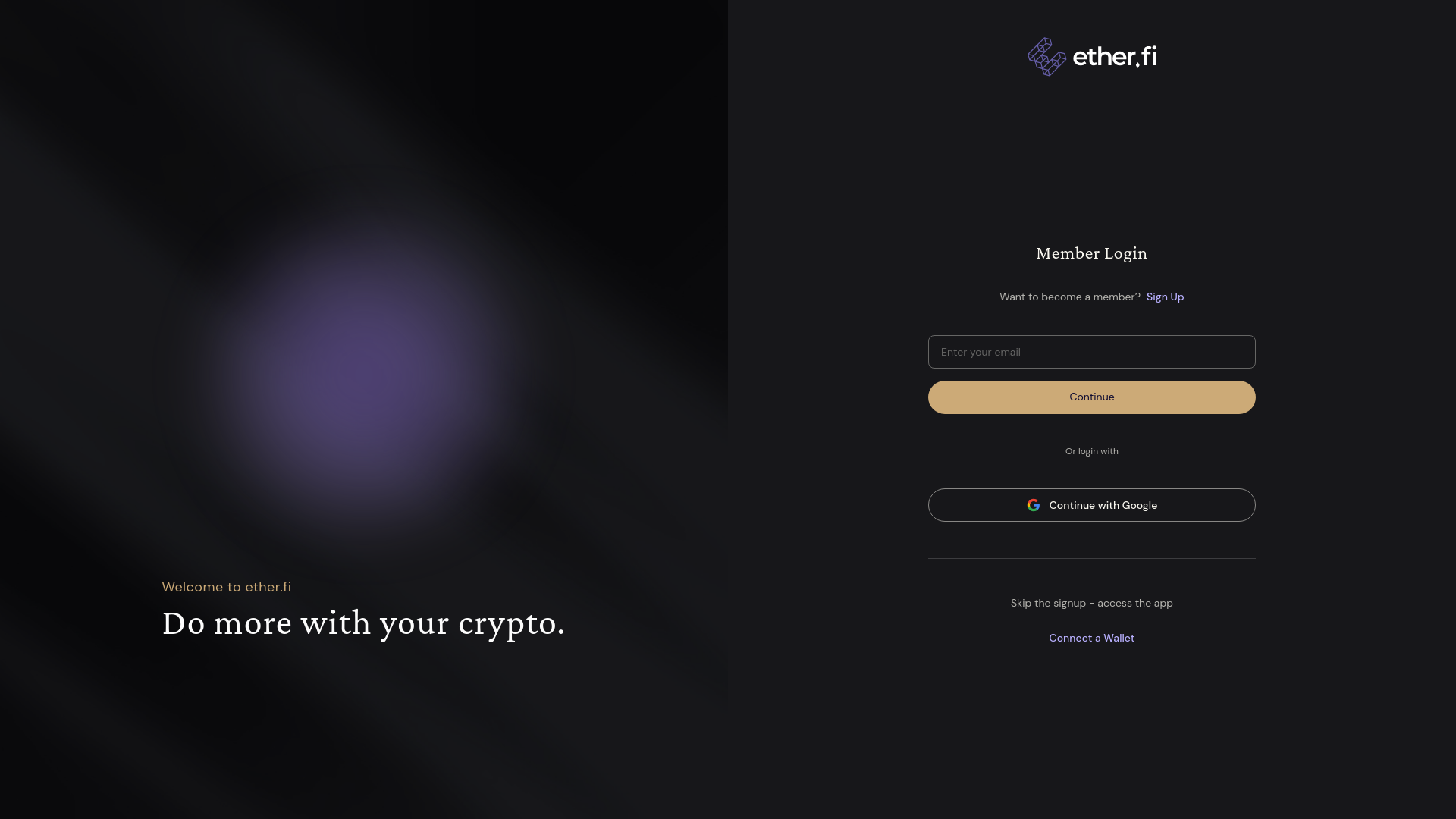 Screenshot of ethe.fi