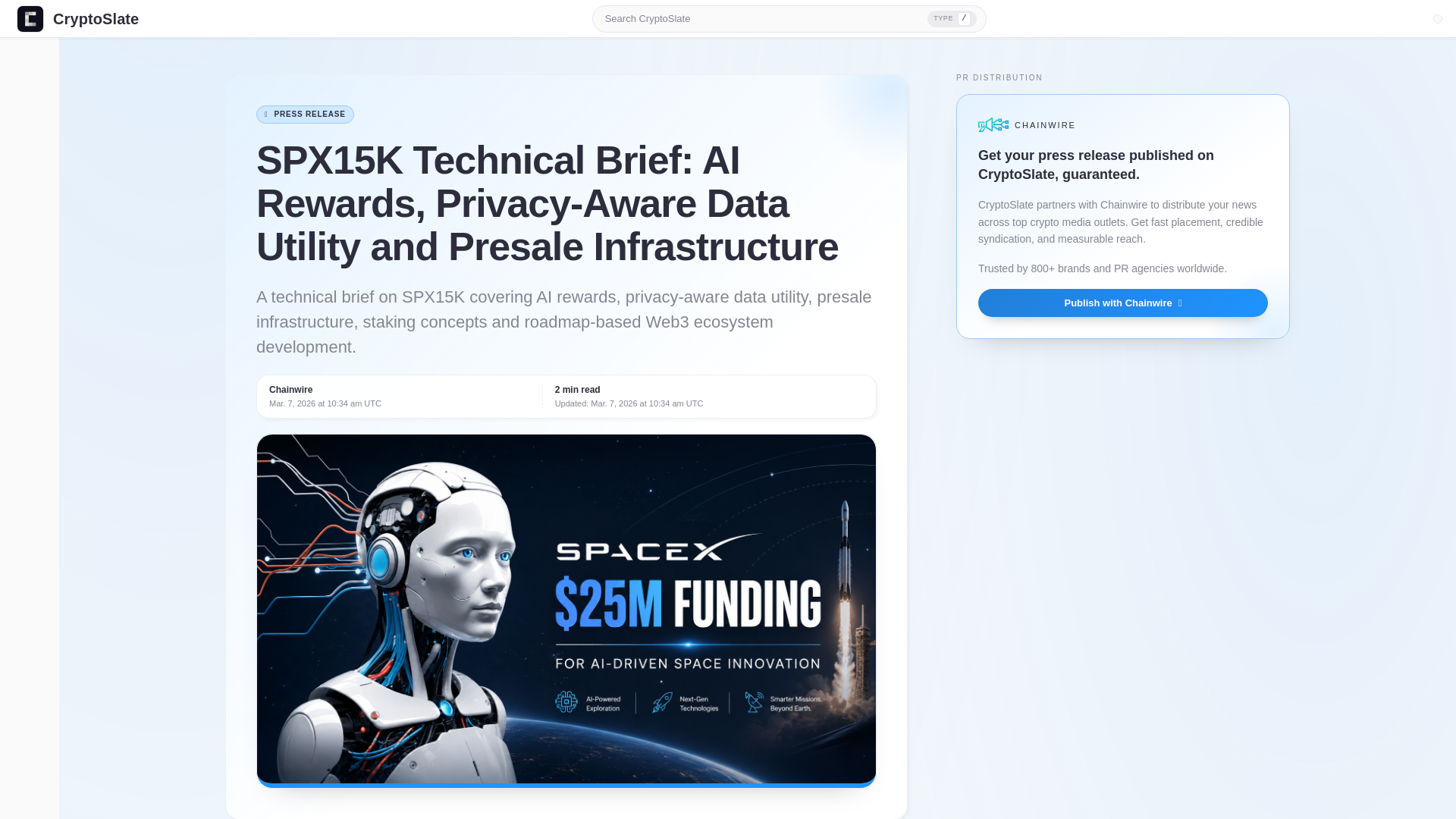 Screenshot of spx15k-cryptoslate.com