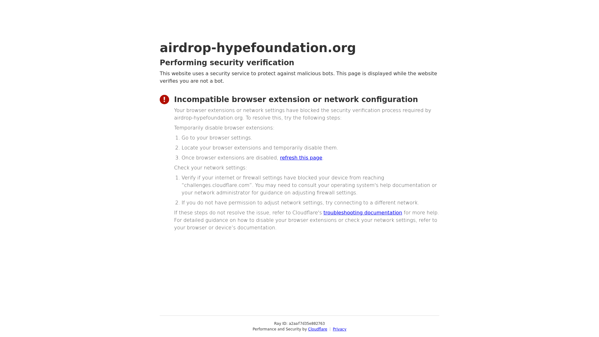 Screenshot of airdrop-hypefoundation.org