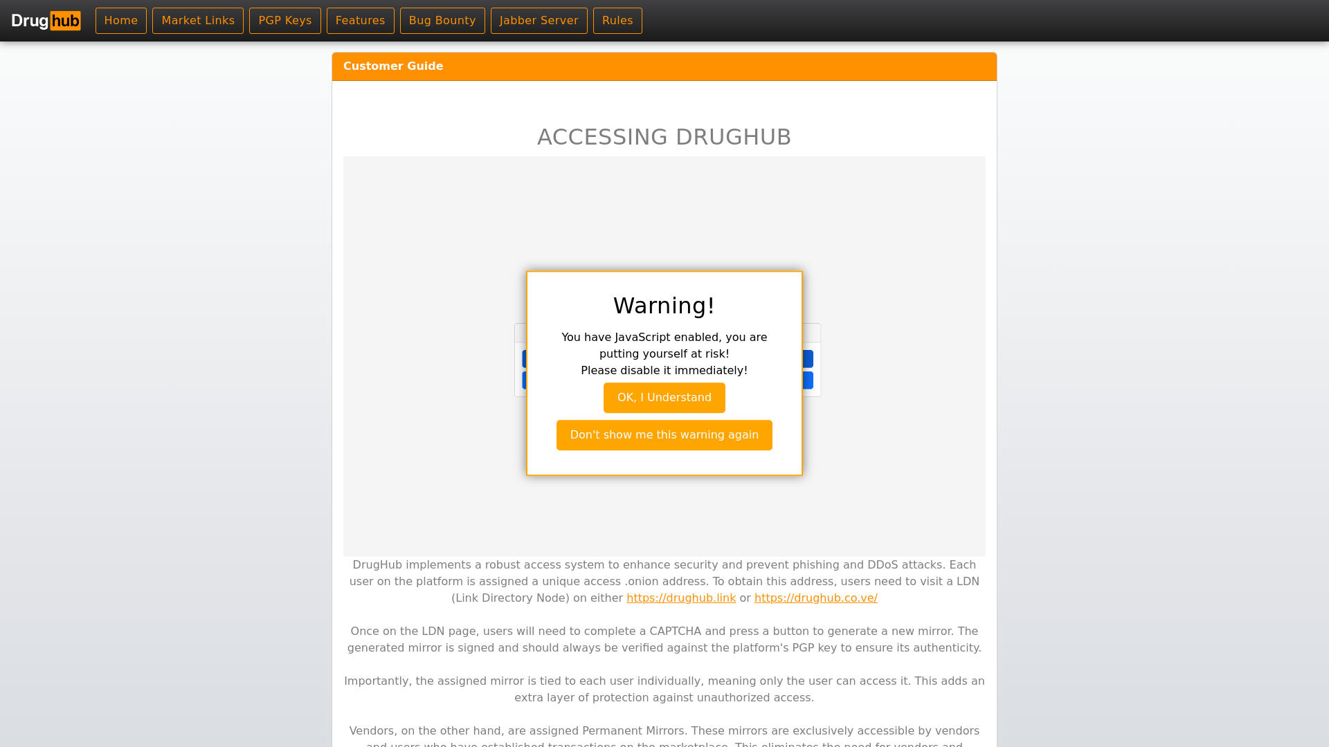 Screenshot of drughub.support